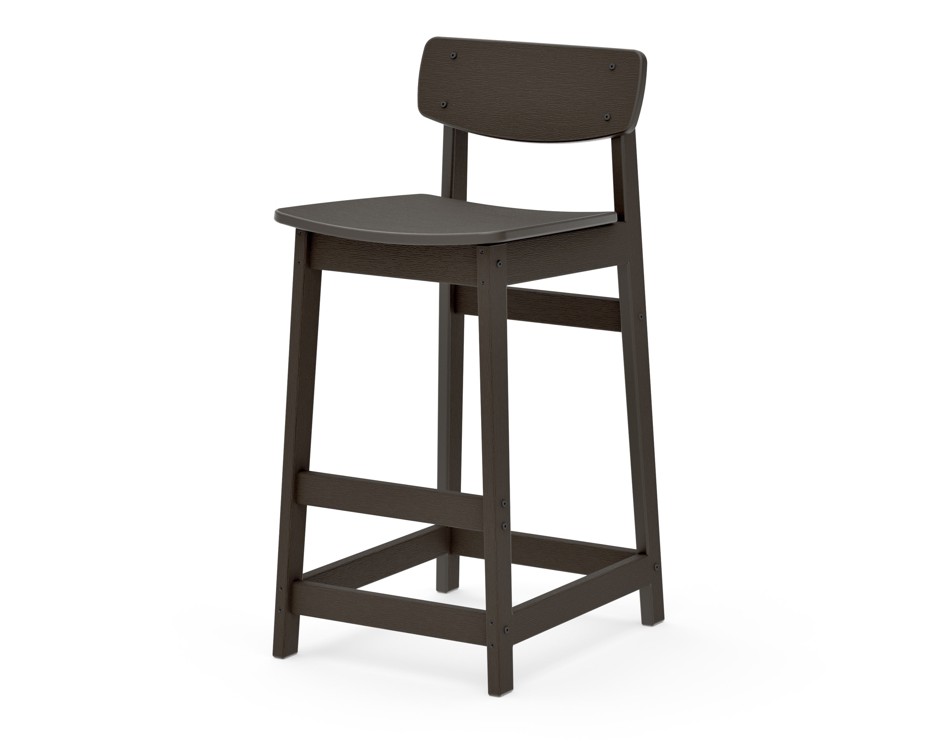 Modern Studio Urban Lowback Bar Chair in Vintage Coffee