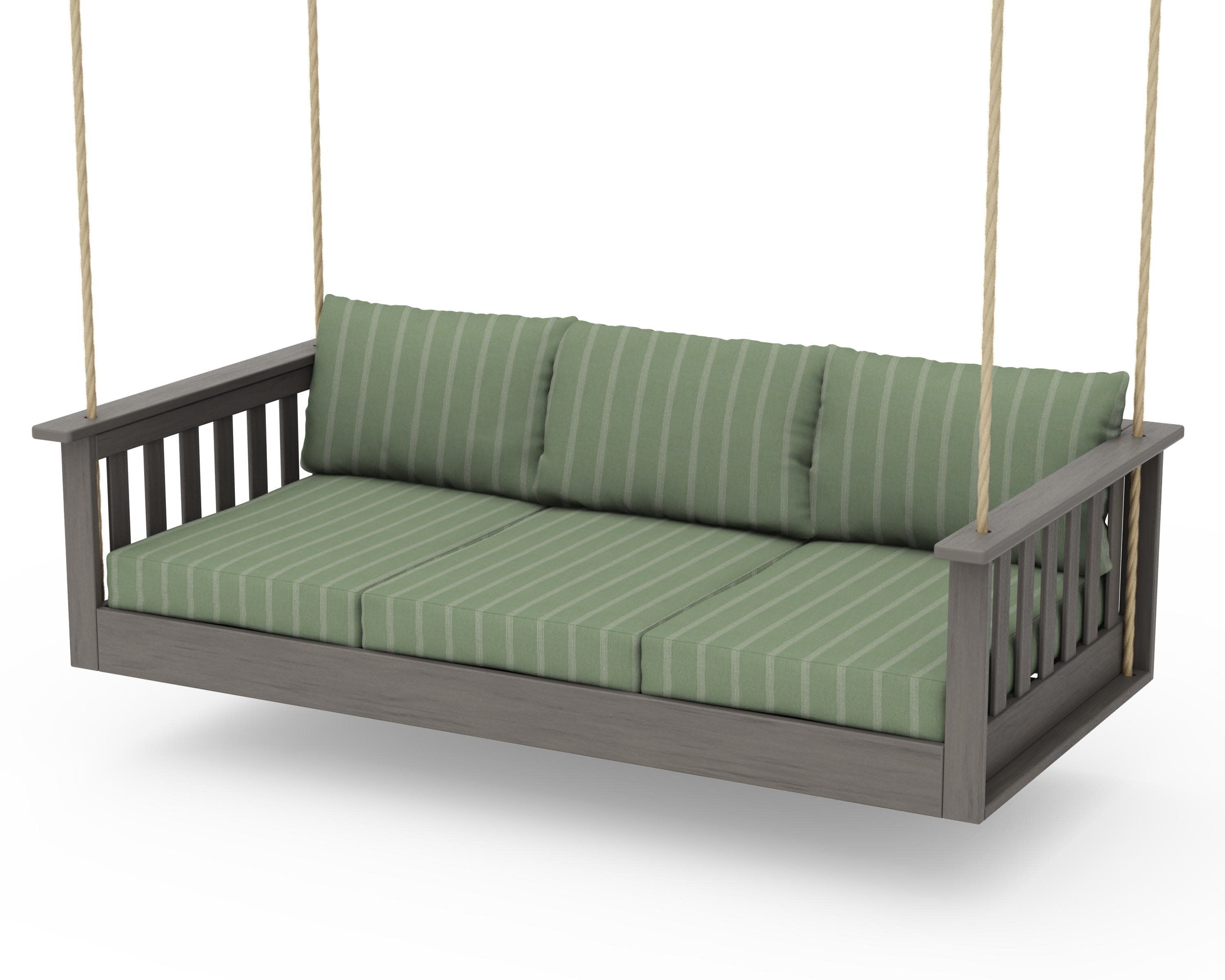 Vineyard Daybed Swing in Driftwood / Unwind Rainwashed