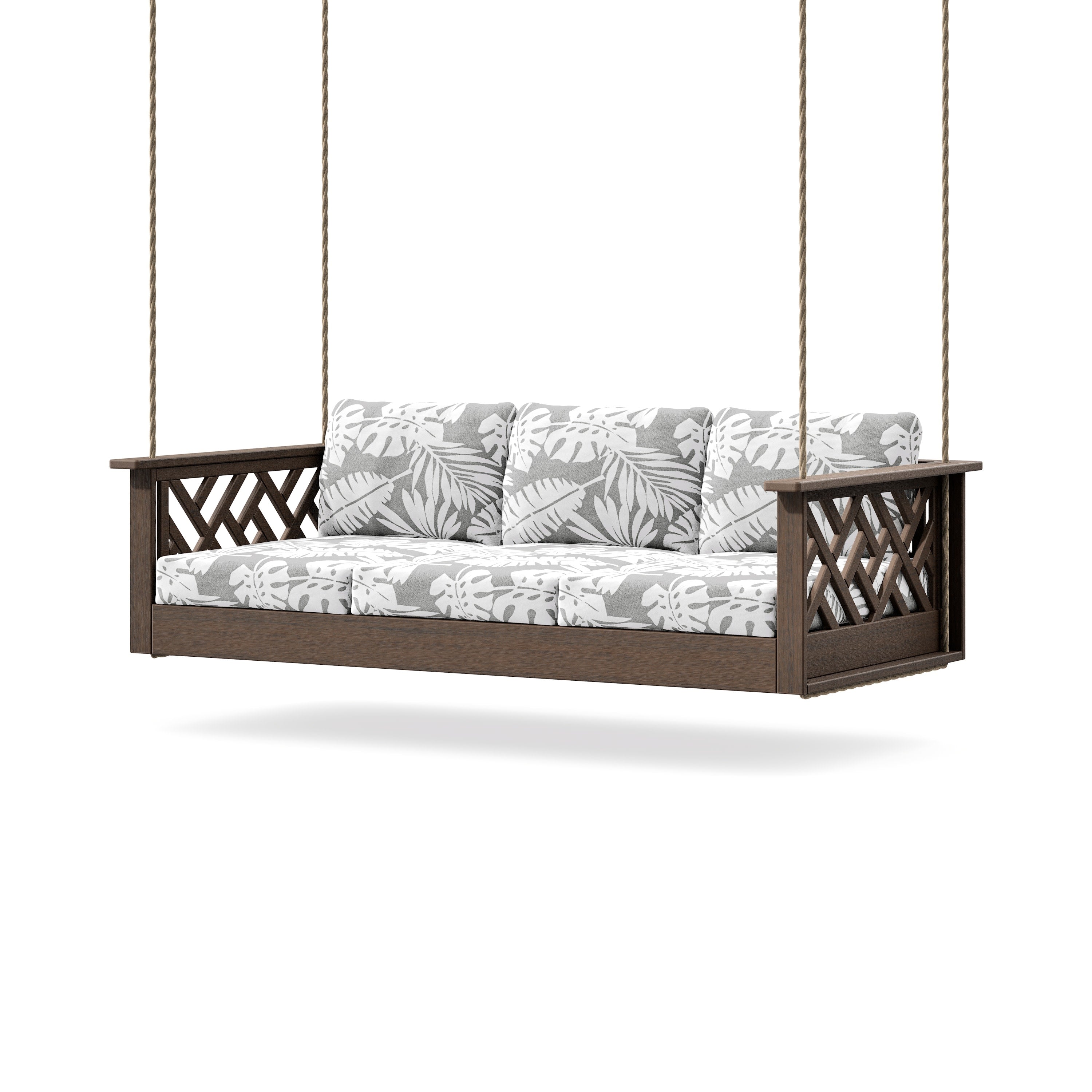 Chippendale Daybed Swing in Kona / Leaf Grey Mist