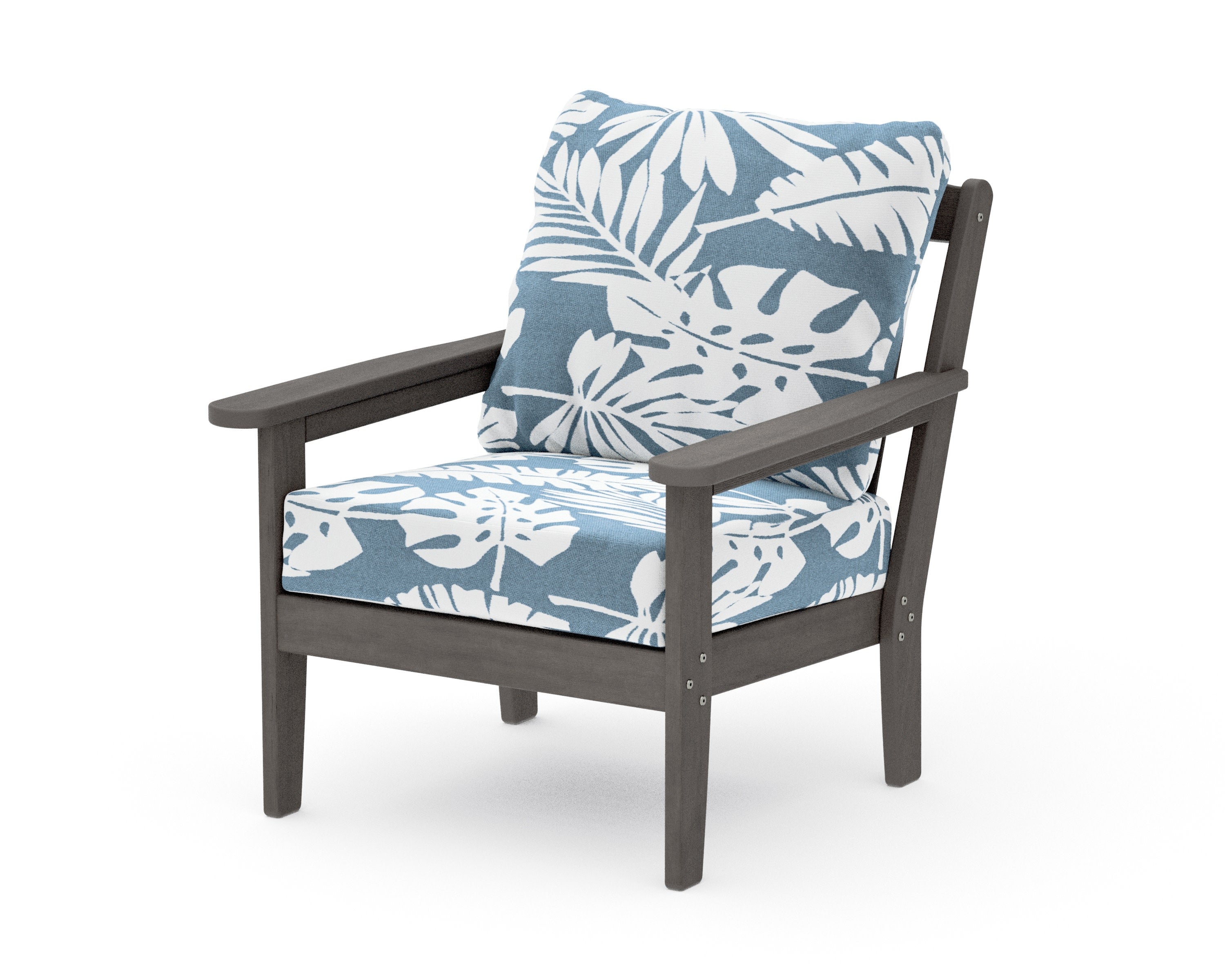 Cottage Deep Seating Chair in Driftwood / Leaf Sky Blue