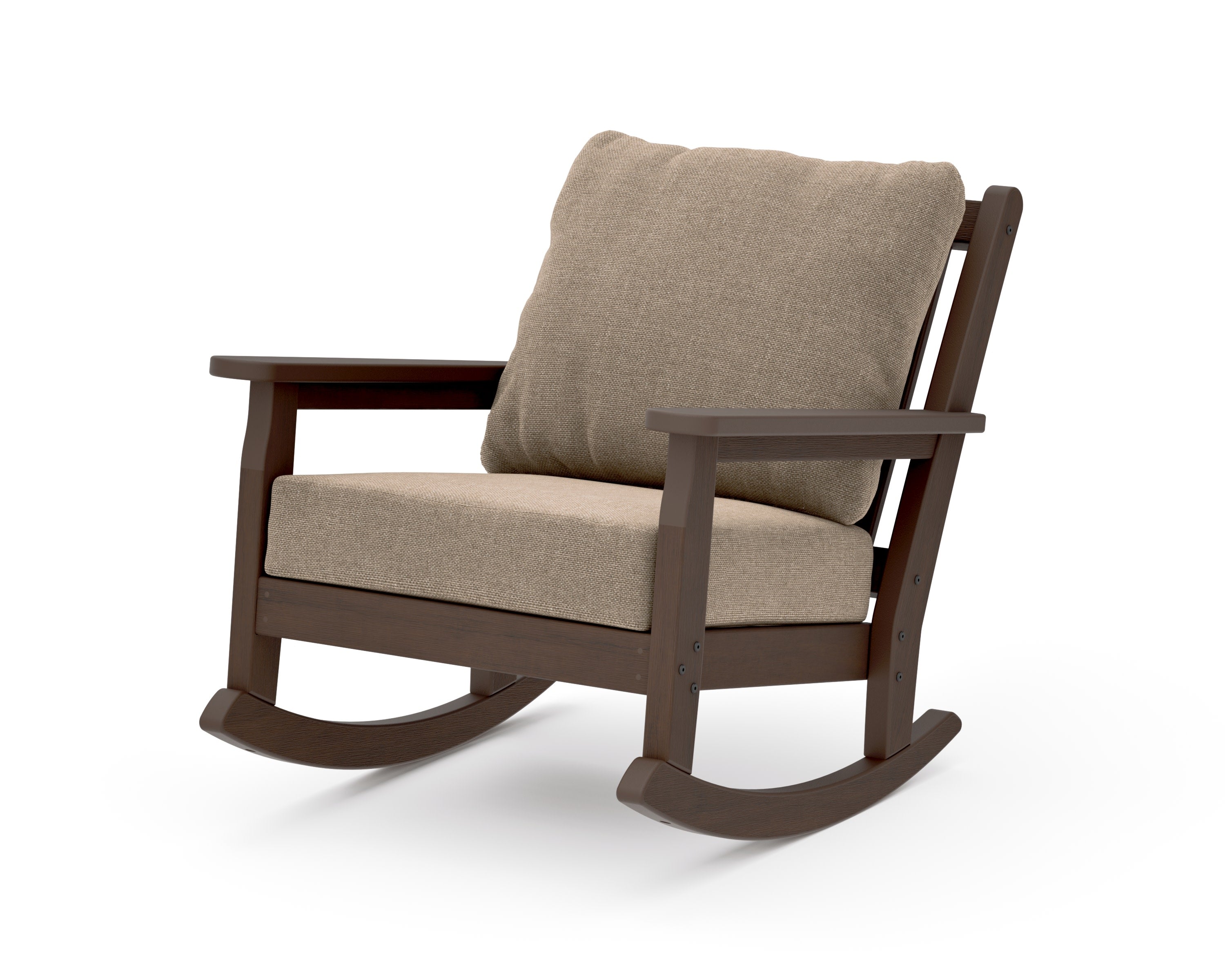 Chippendale Deep Seating Rocking Chair in Kona / Spiced Burlap