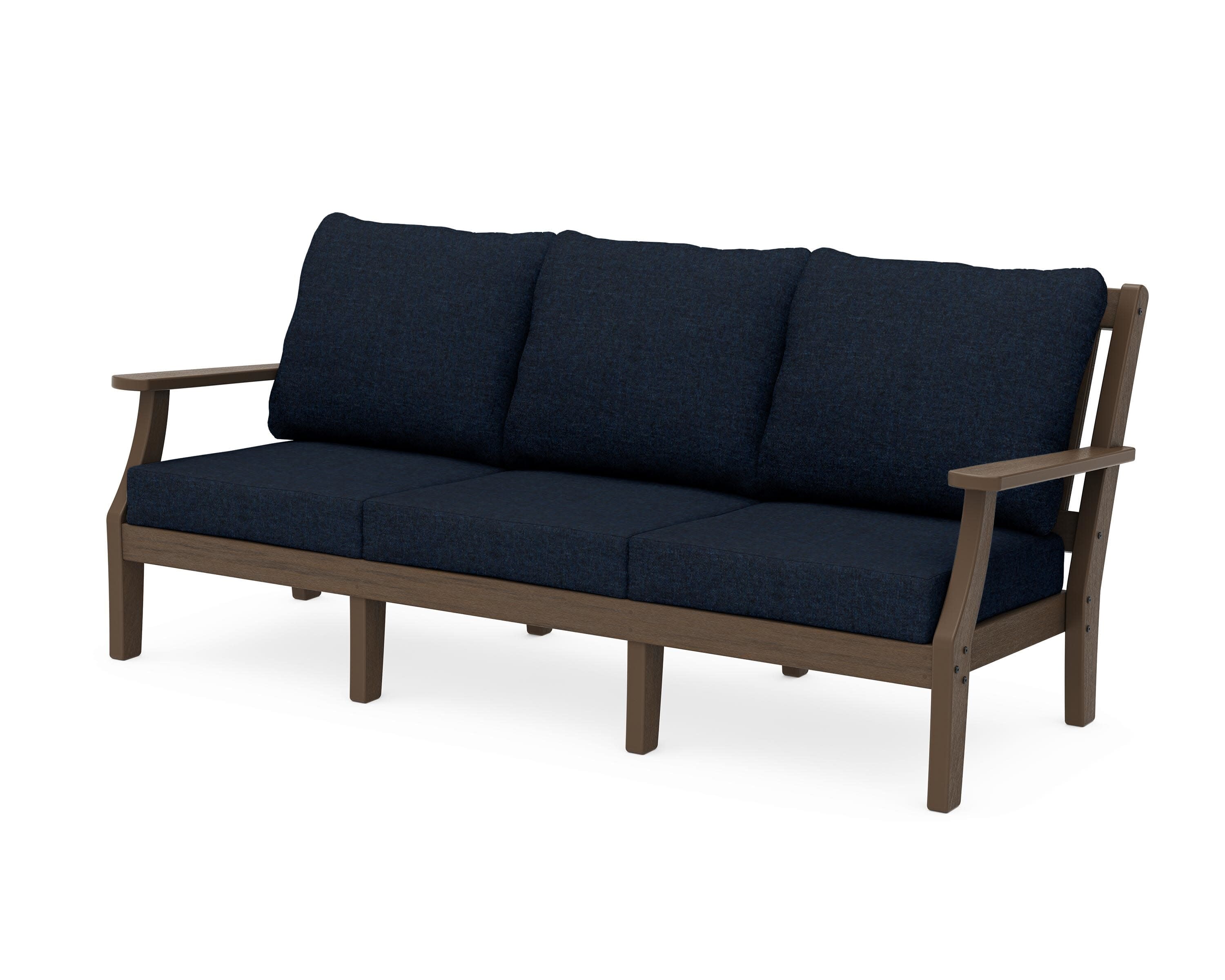 Chinoiserie Deep Seating Sofa in Kona / Marine Indigo