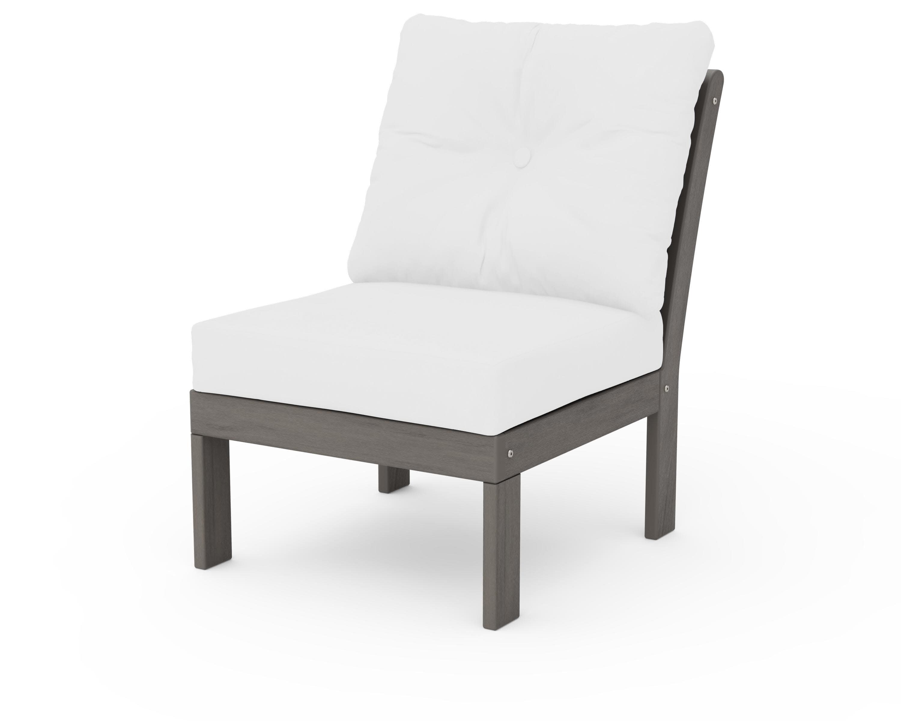 Vineyard Modular Armless Chair in Driftwood / Natural
