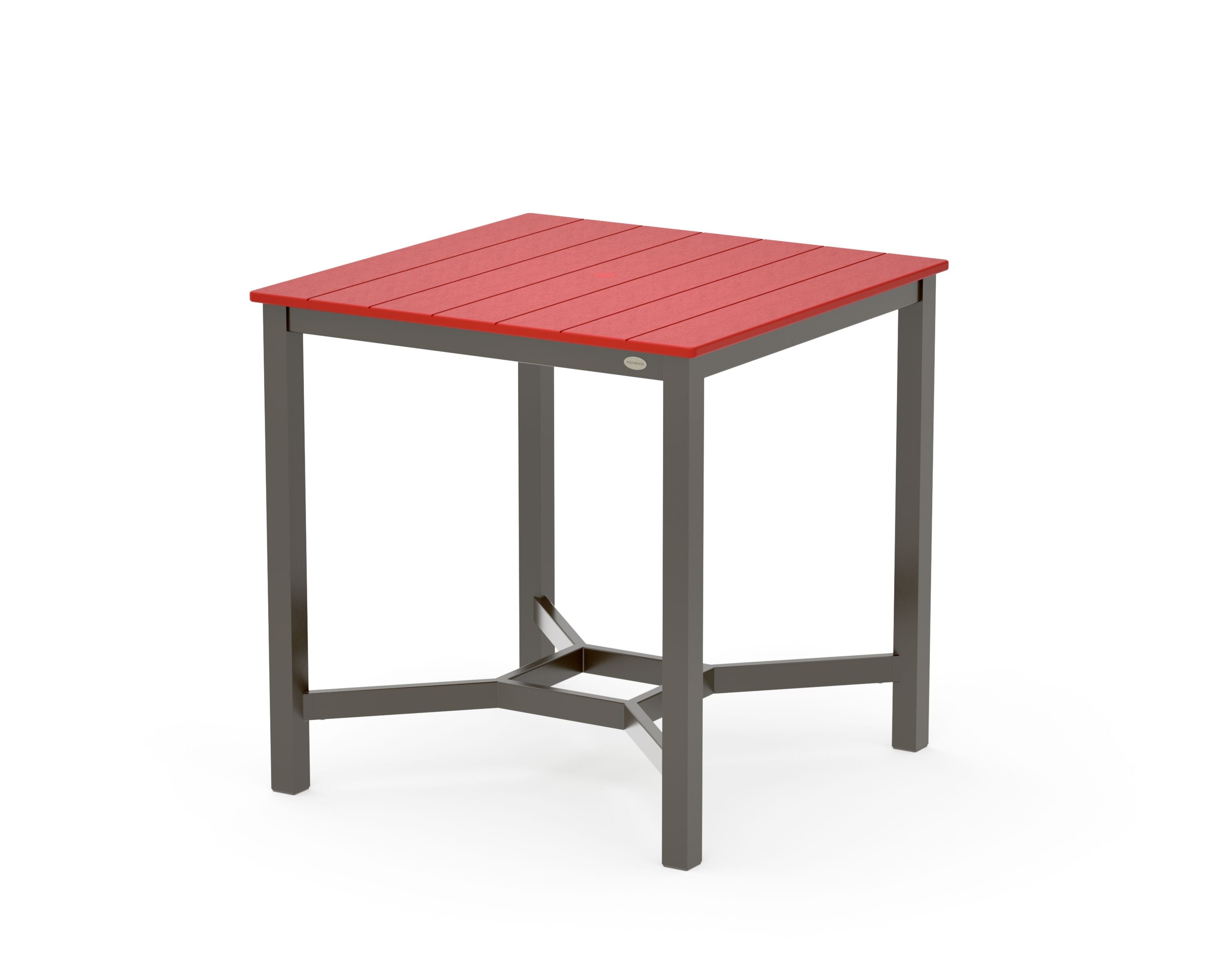 Main Street 36 x 36 Counter Table in Bronze / Sunset Red