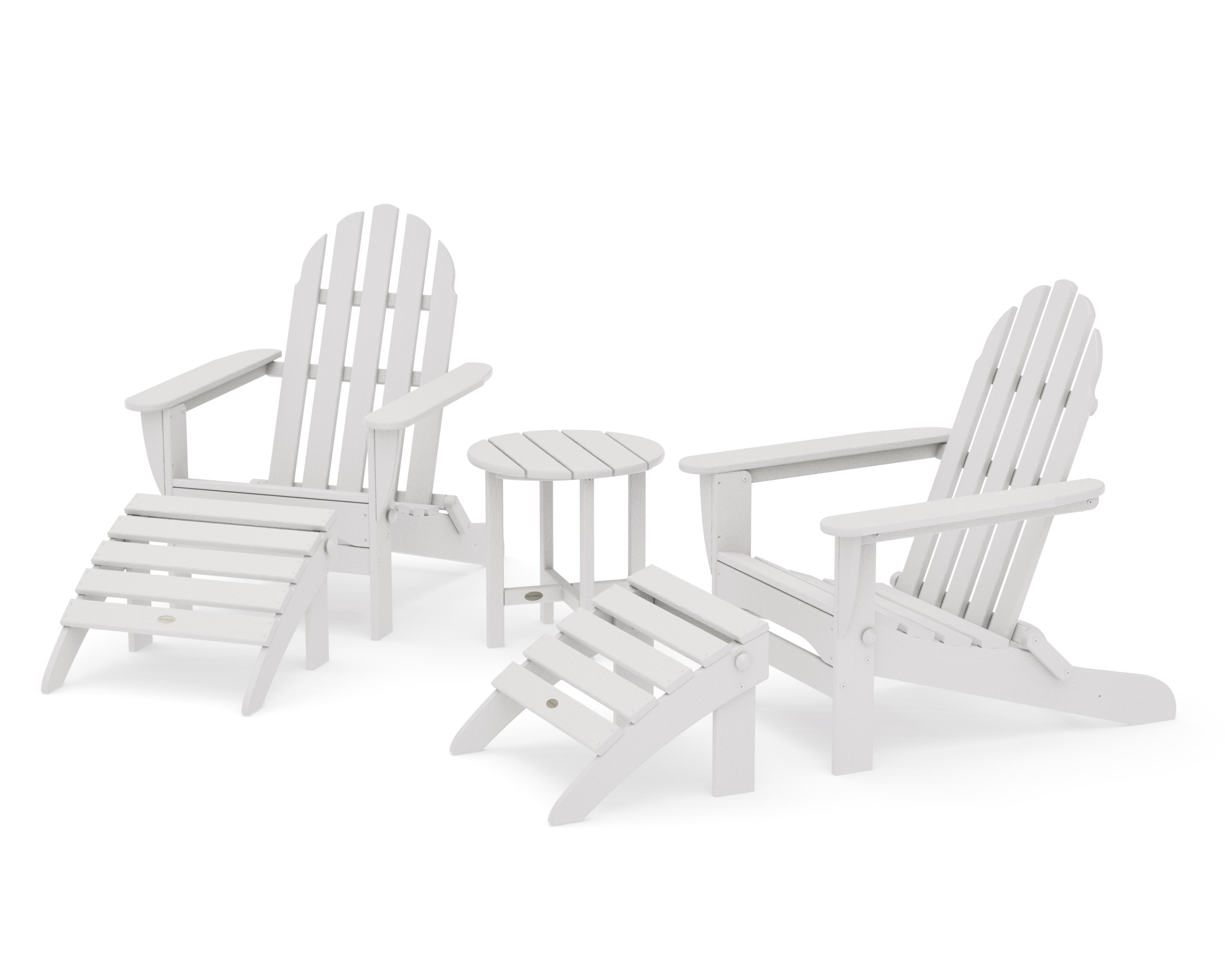 Classic Adirondack 5-Piece Casual Set in Vintage White