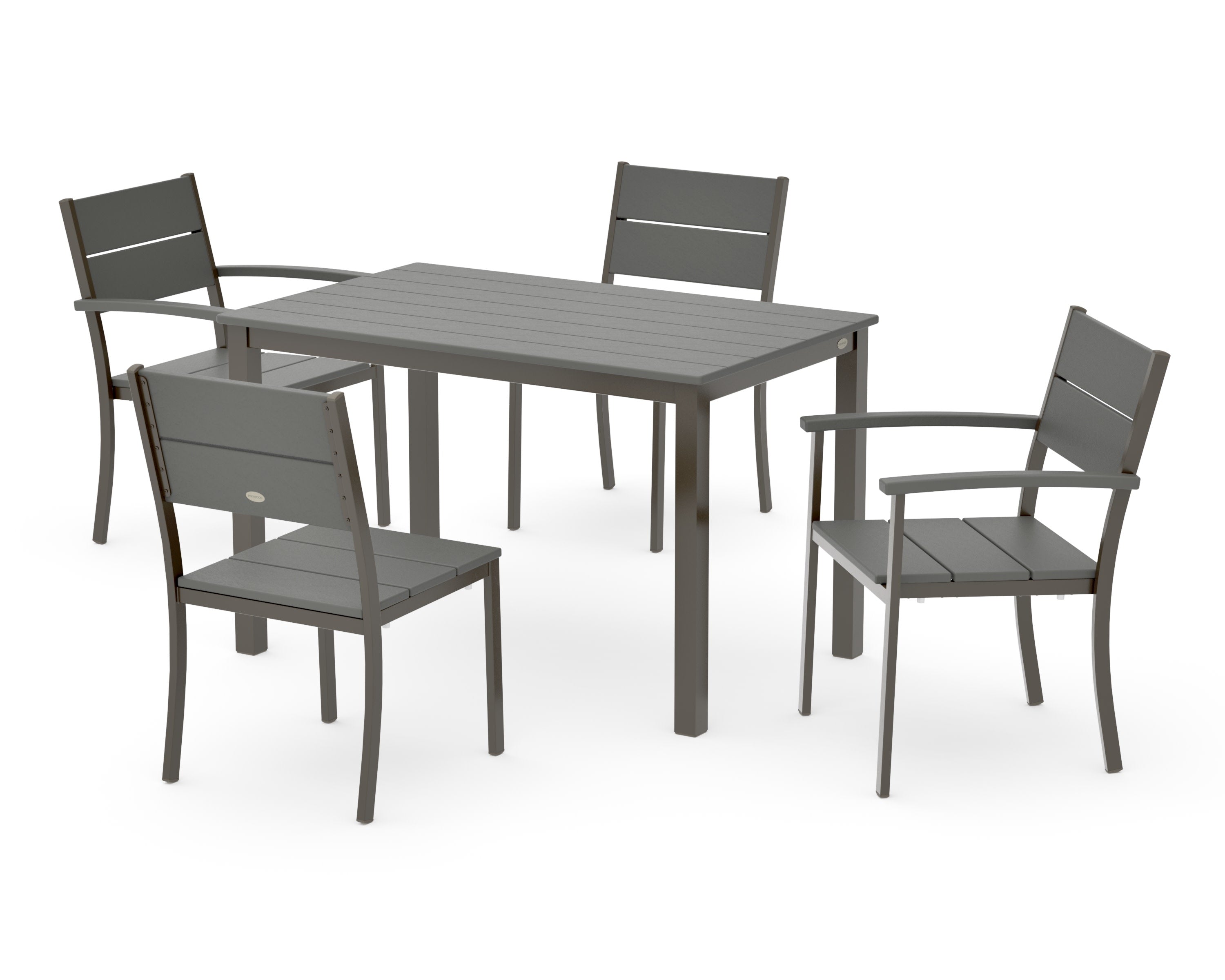 Main Street 5-Piece Dining Set in Bronze / Slate Grey