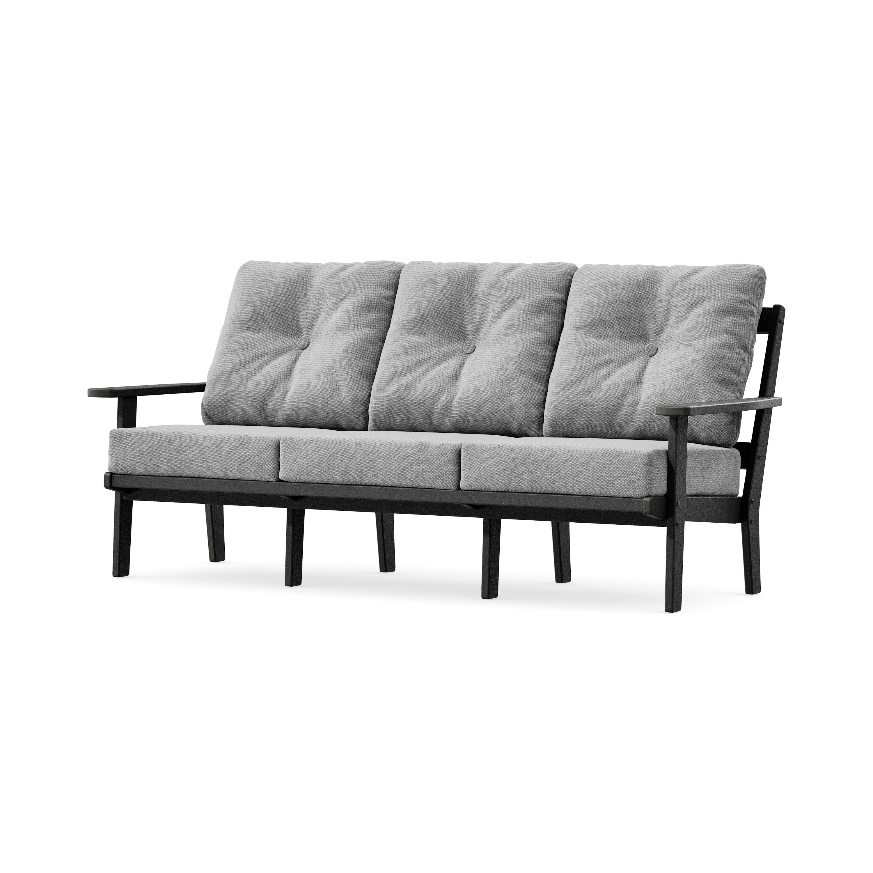 Oxford Deep Seating Sofa in Black / Grey Mist