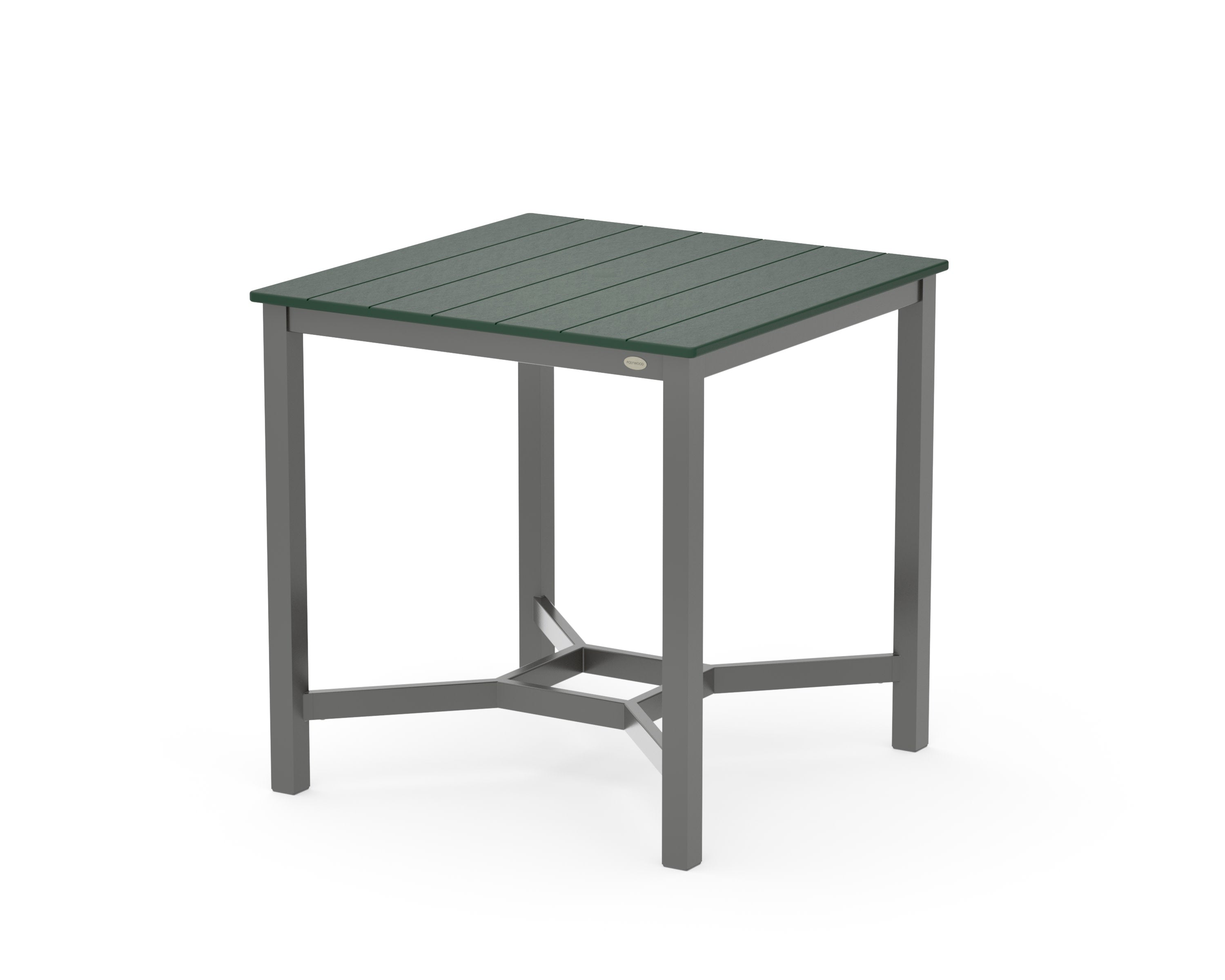 Main Street 36 x 36 Counter Table in Charcoal / Green