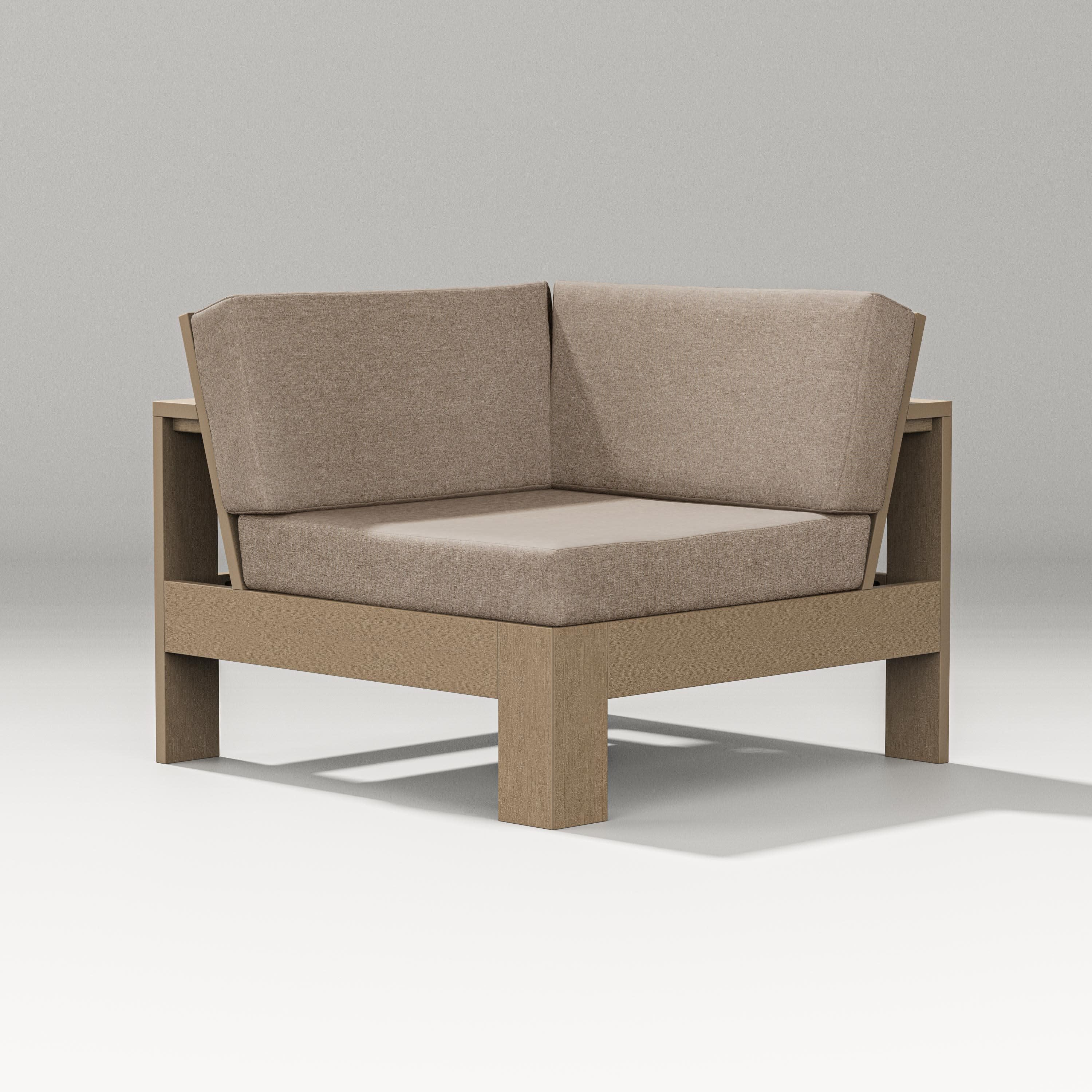 Latitude Modular Corner Chair in Vintage Sahara / Spiced Burlap