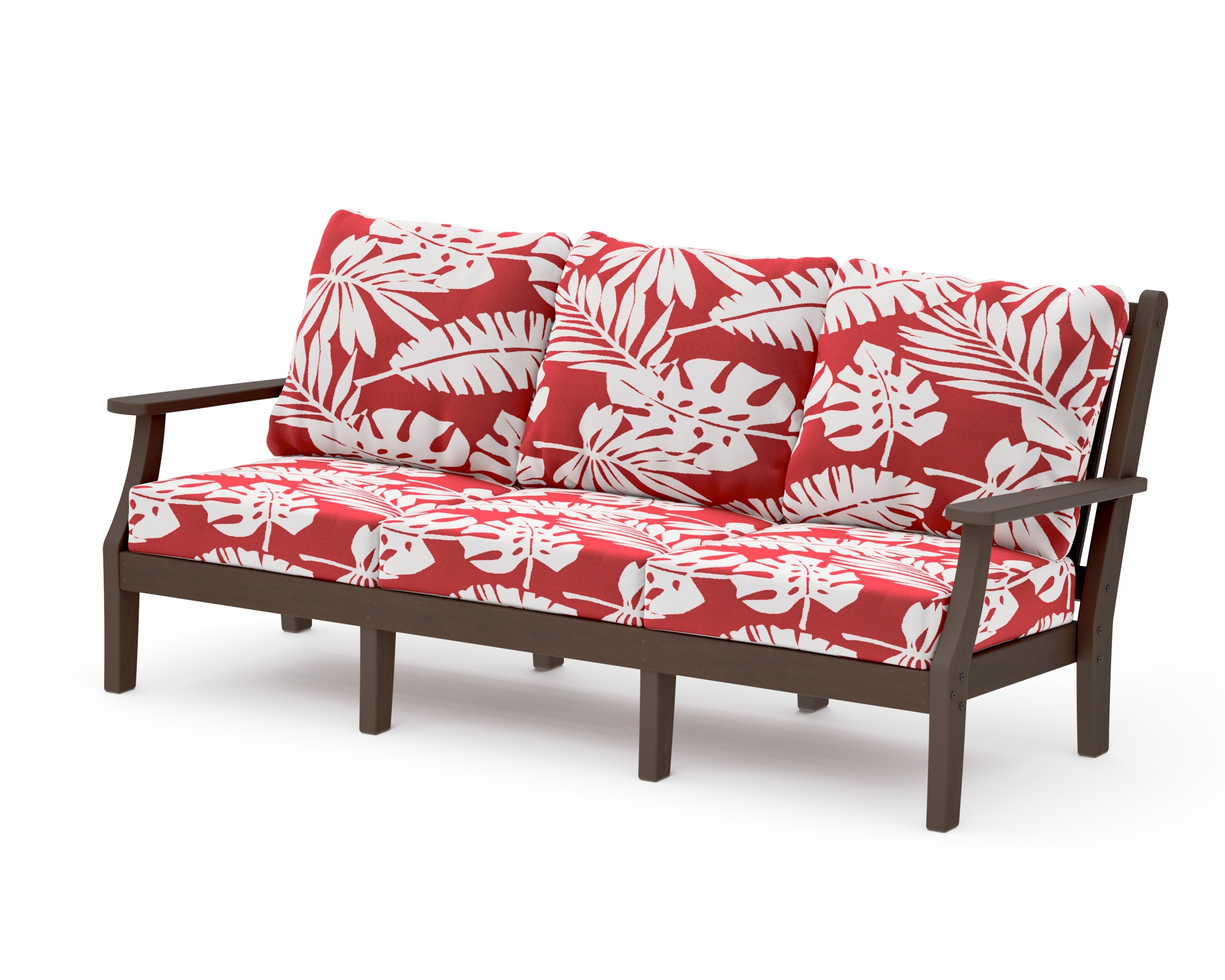 Wovendale Deep Seating Sofa in Kona / Leaf Crimson