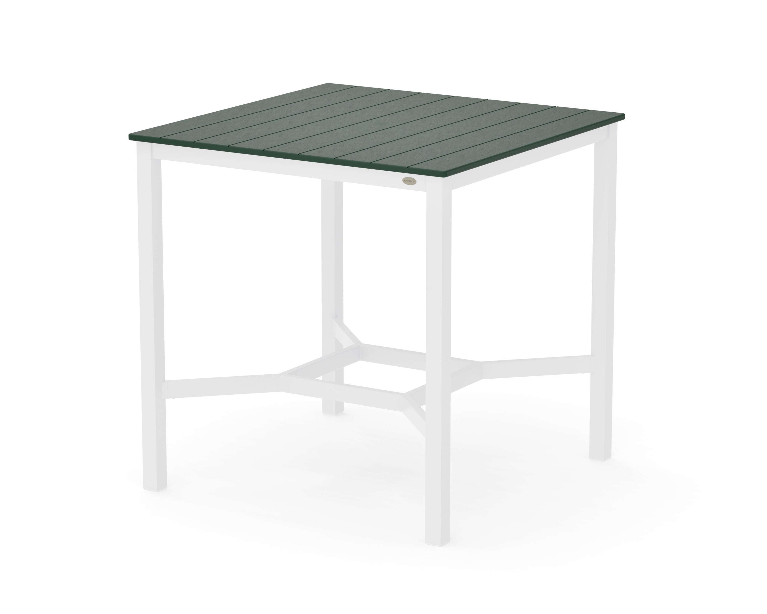 Main Street 42 x 42 Bar Table in White / Green