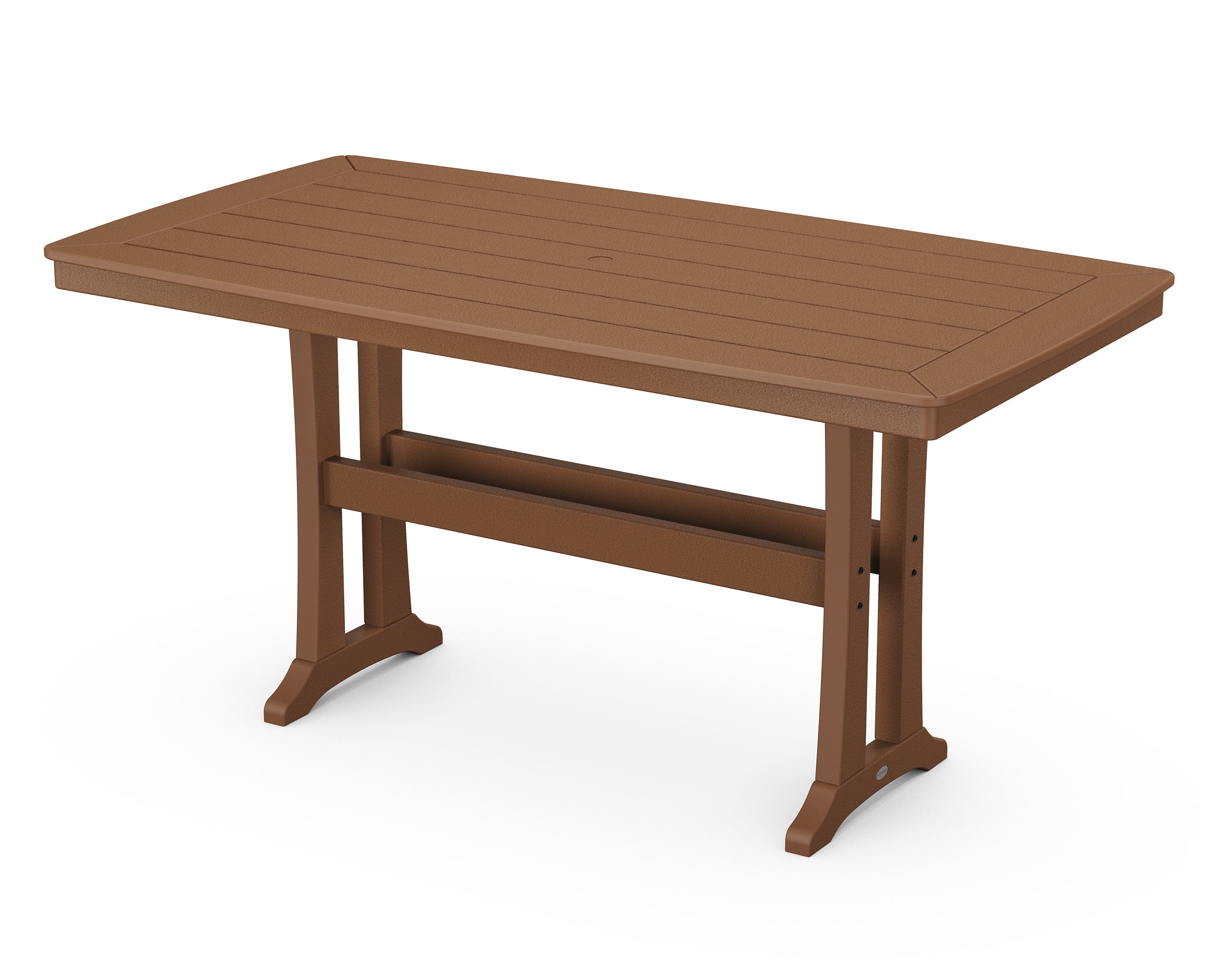 Nautical Trestle 38" x 73" Counter Table in Teak