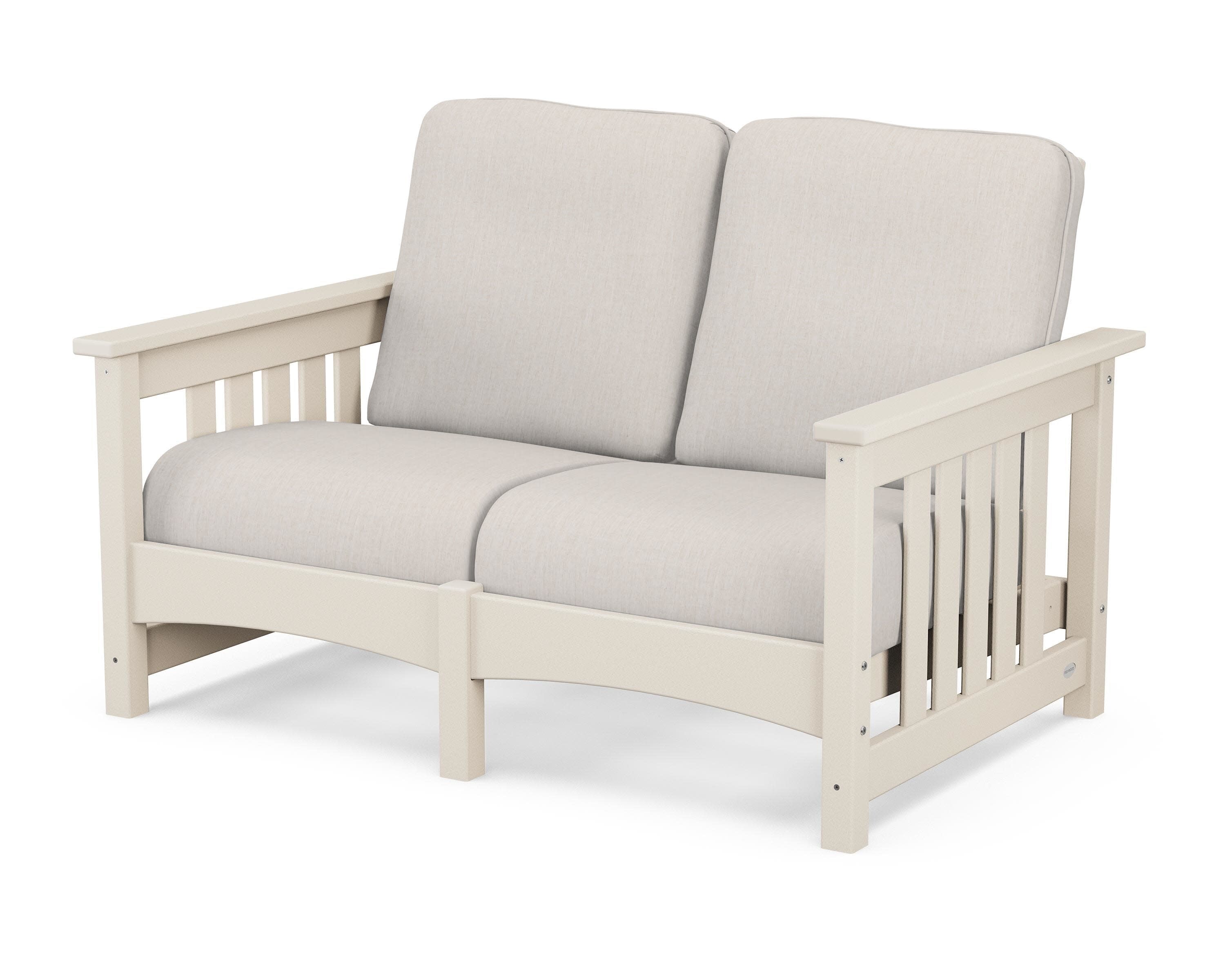 Club Mission Loveseat in Sand / Cast Ash
