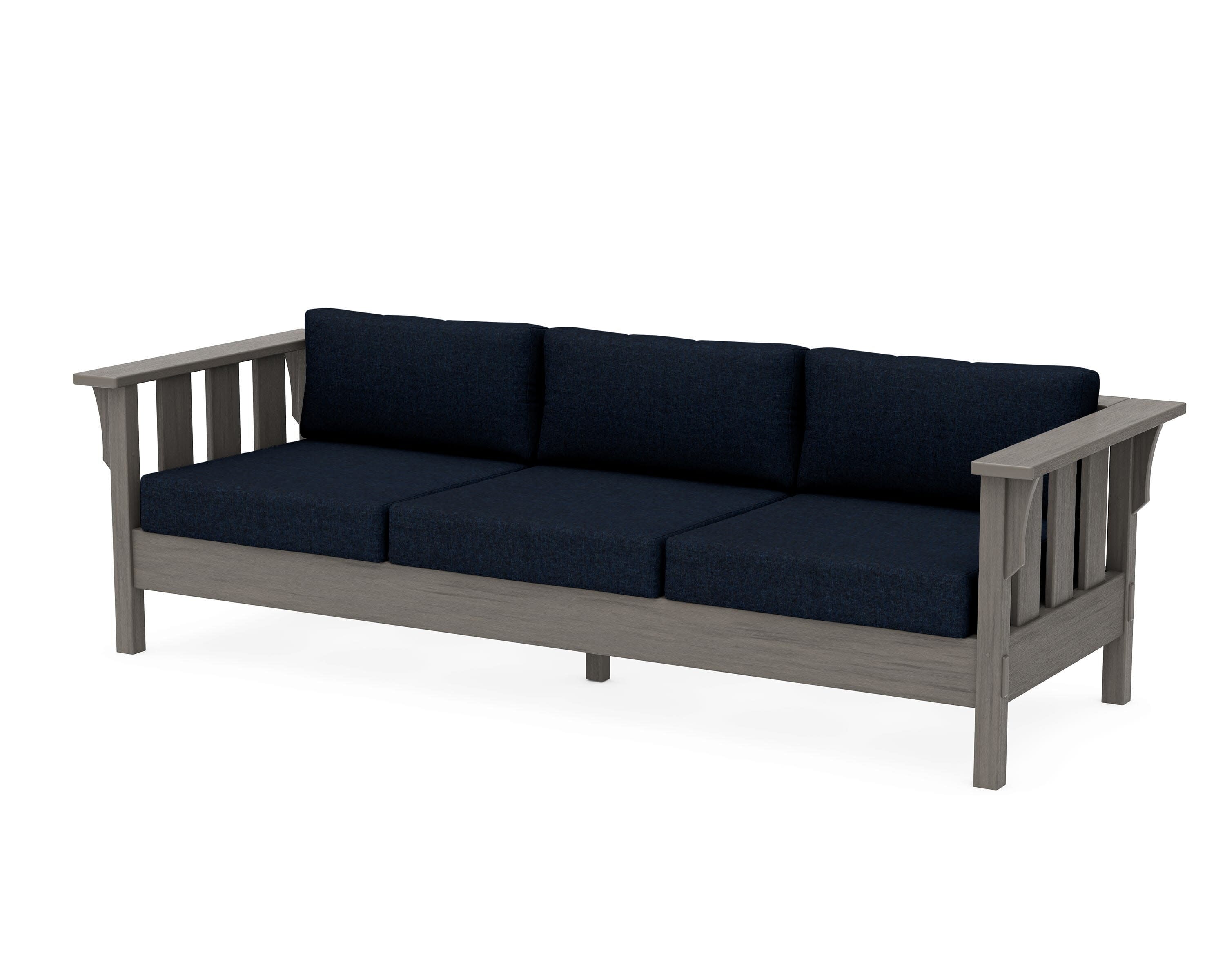 Acadia Deep Seating Sofa in Driftwood / Marine Indigo