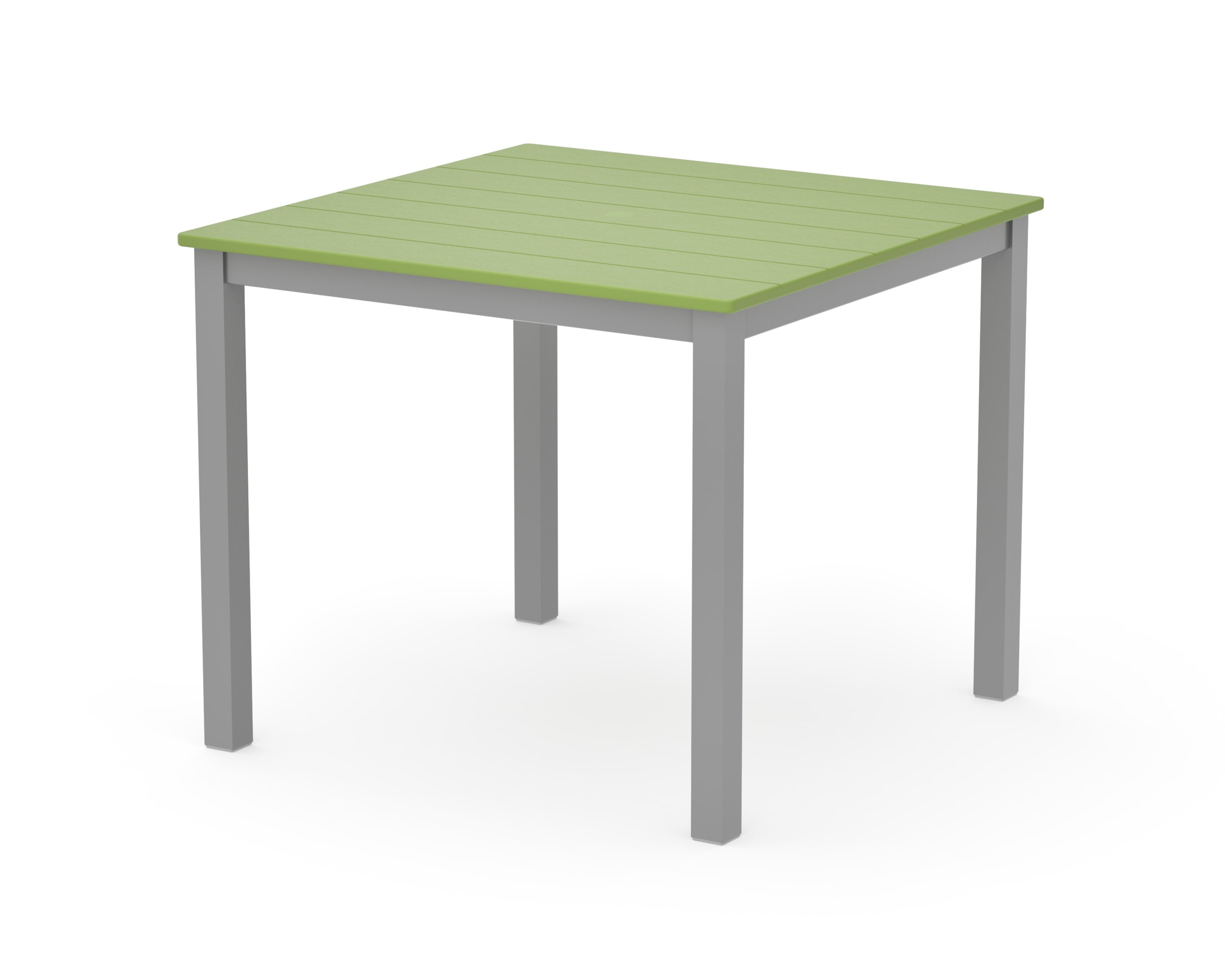 Main Street 36" x 36" Dining Table in Silver / Lime
