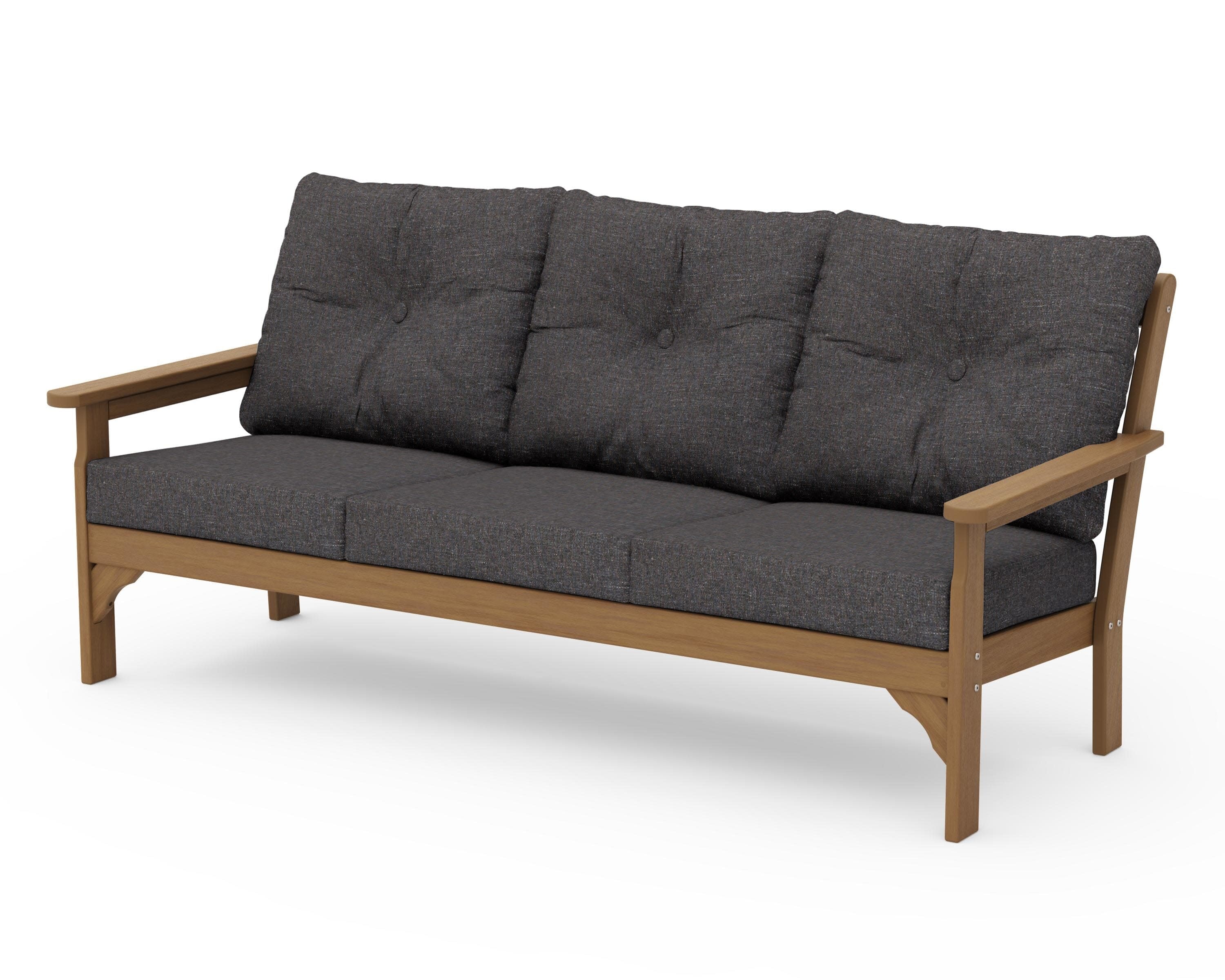 Vineyard Deep Seating Sofa in Natural / Ash Charcoal