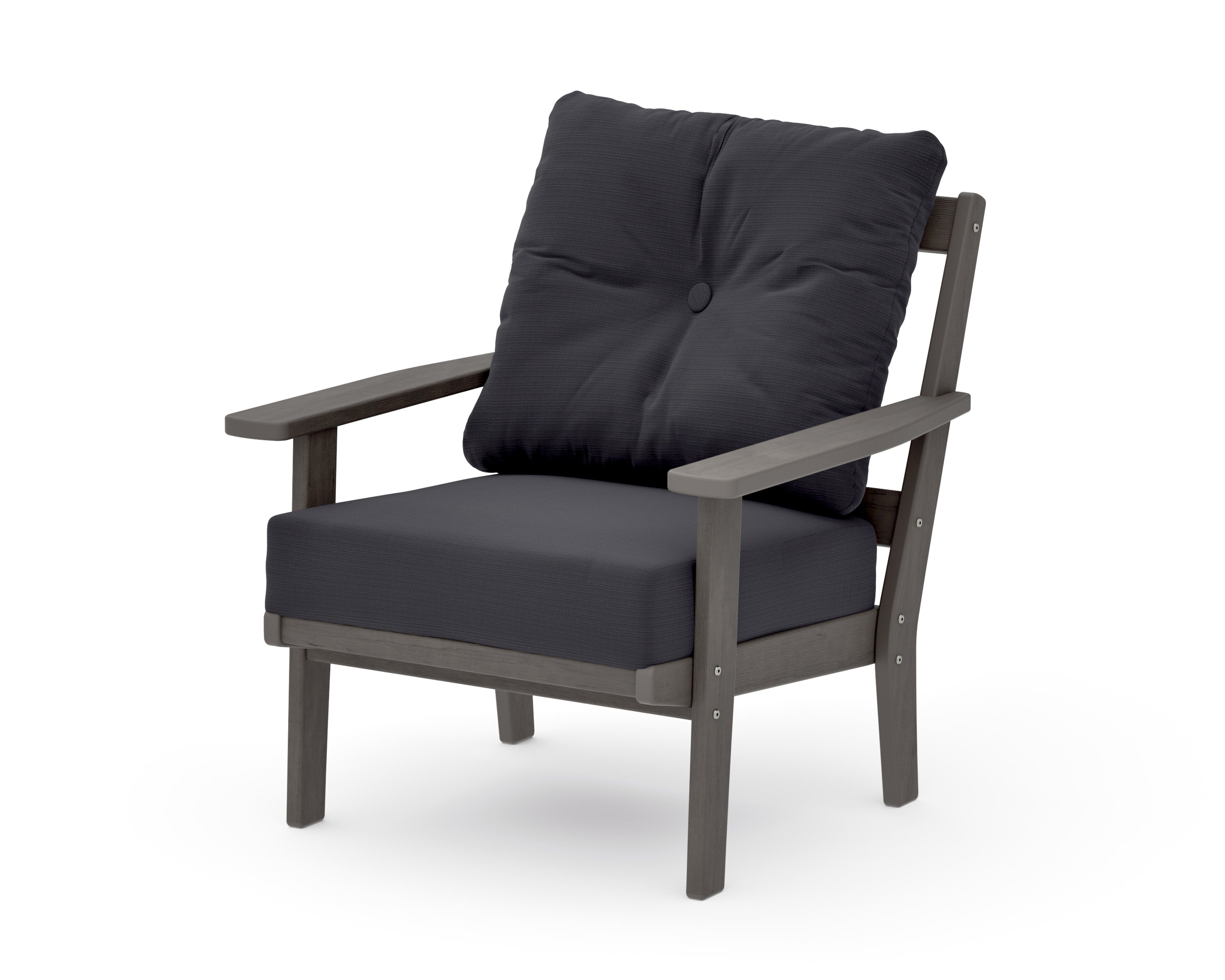 Oxford Deep Seating Chair in Driftwood / Midnight Linen