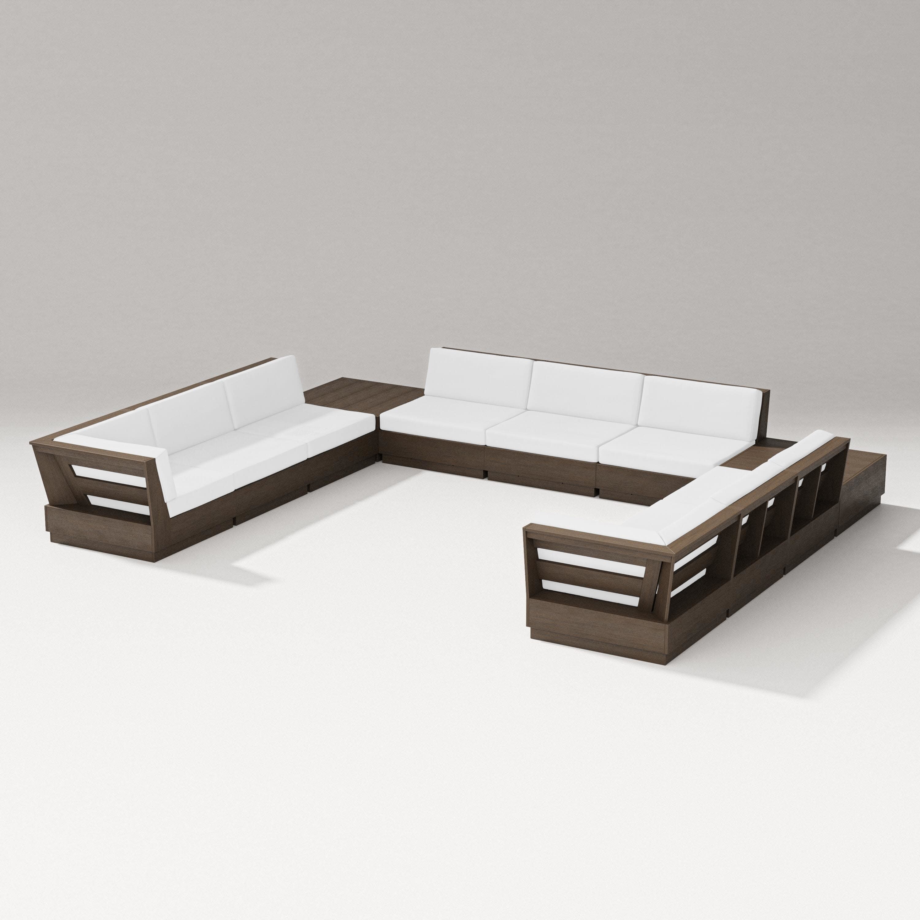 Elevate 11-Piece U-Shaped Sofa Sectional in Kona / Natural