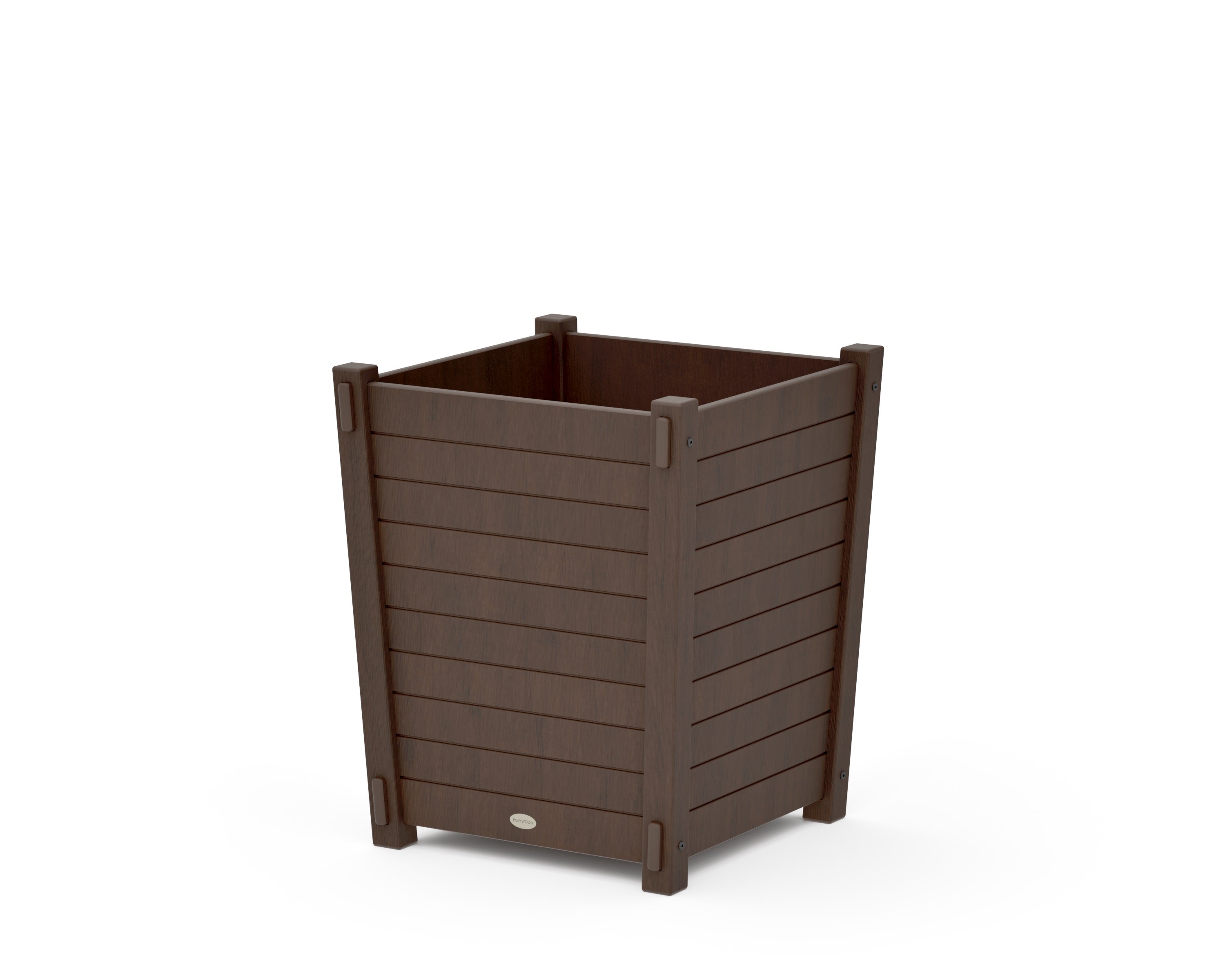 Nautical Large Tapered Square Short Planter Box in Kona
