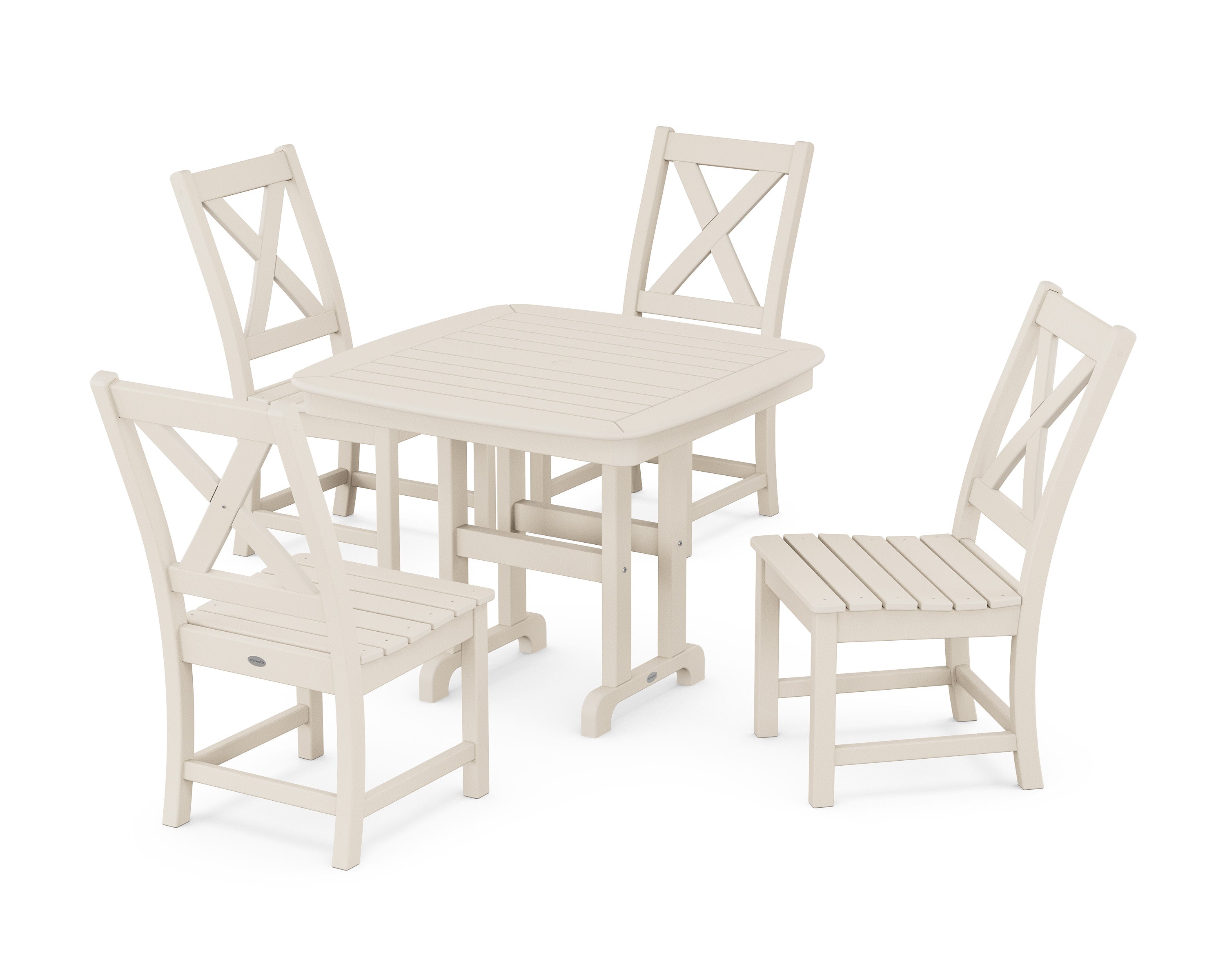 Braxton Side Chair 5-Piece Dining Set in Sand