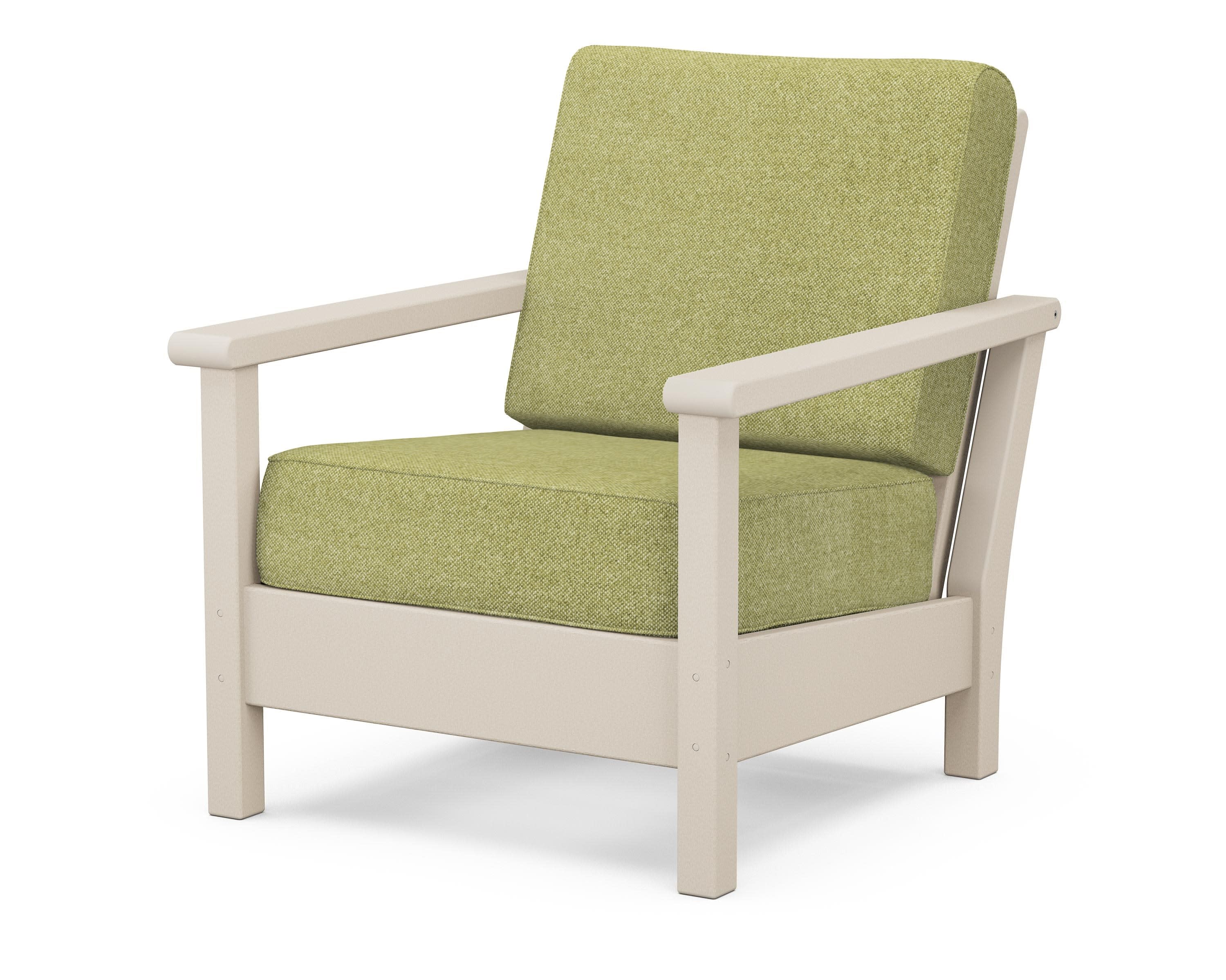 Harbour Deep Seating Chair in Sand / Chartreuse Boucle