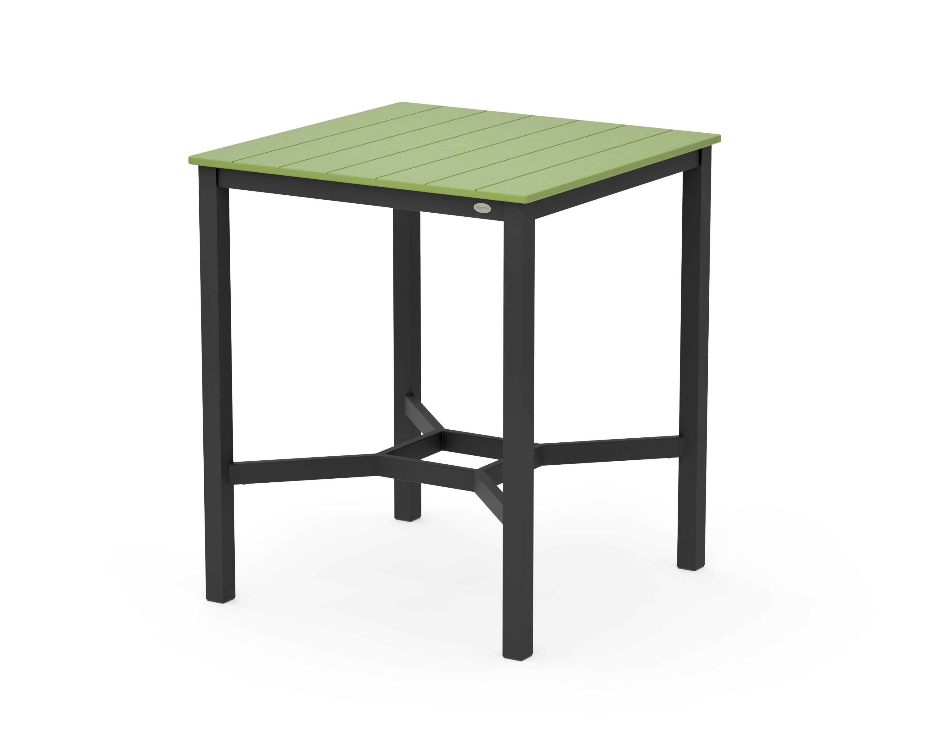 Main Street 36 x 36 Bar Table in Black / Lime