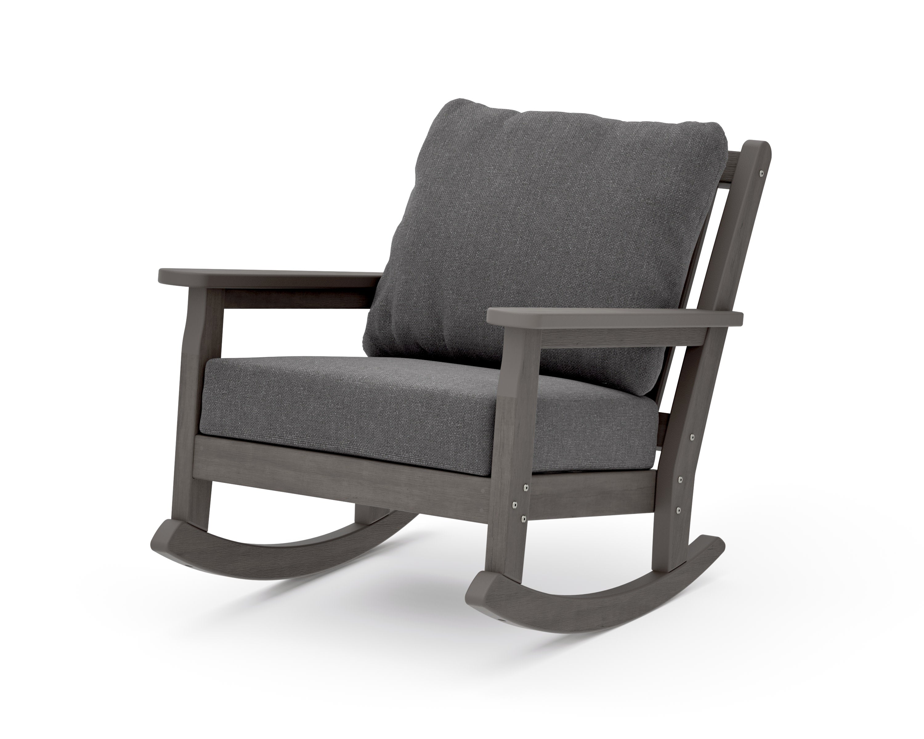 Chippendale Deep Seating Rocking Chair in Driftwood / Ash Charcoal