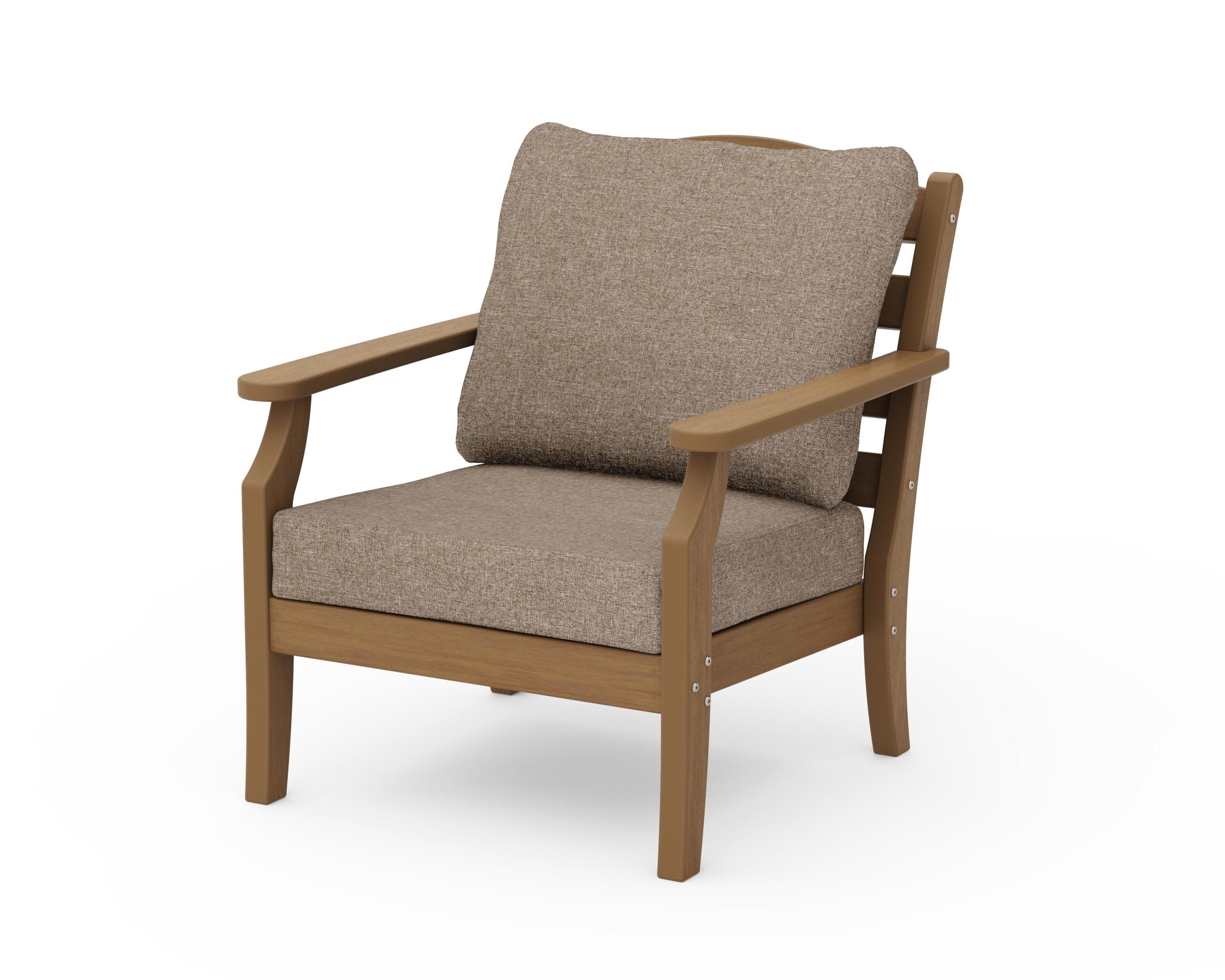 Savannah Deep Seating Chair in Natural / Spiced Burlap