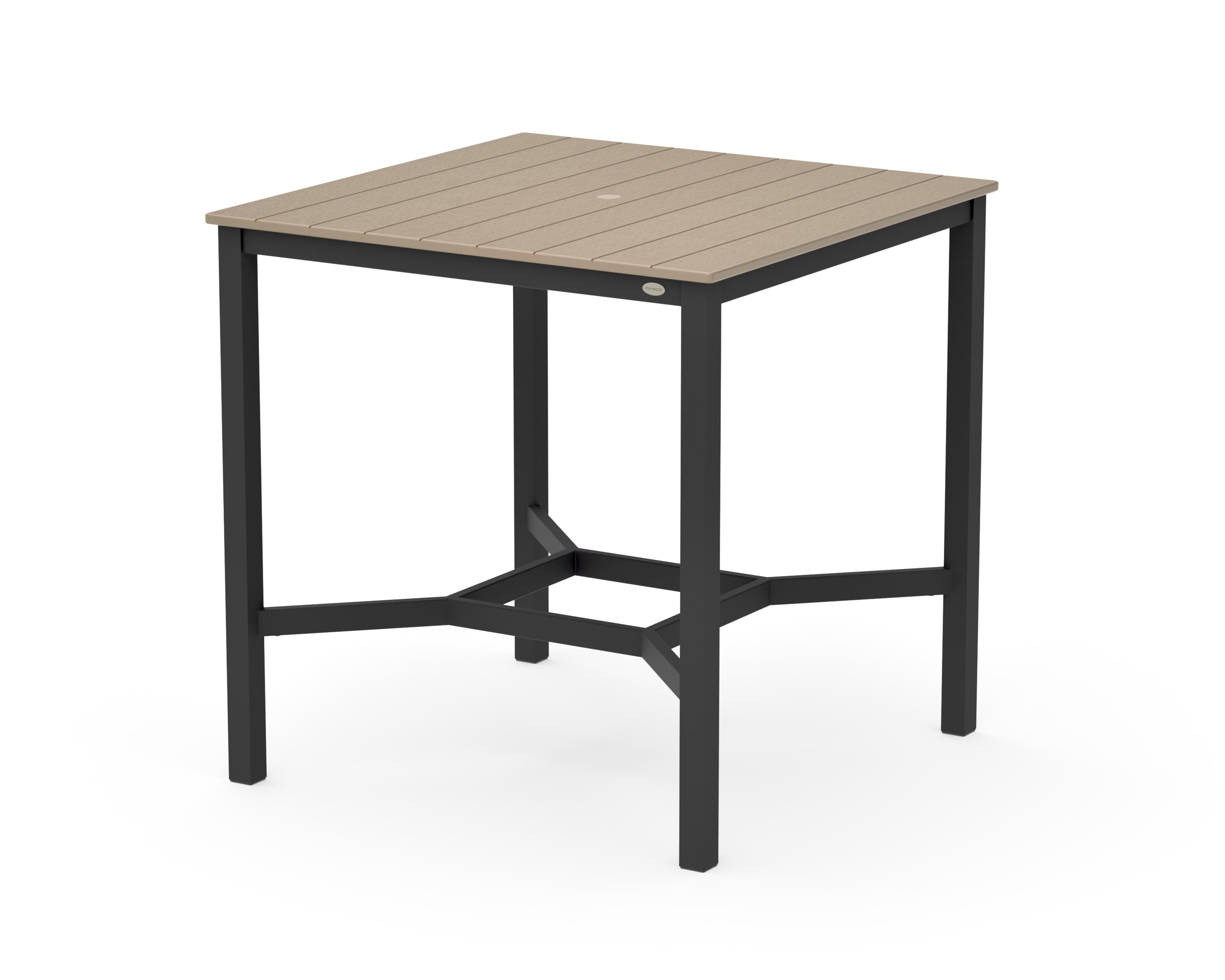 Main Street 42 x 42 Bar Table in Black / Vintage Sahara