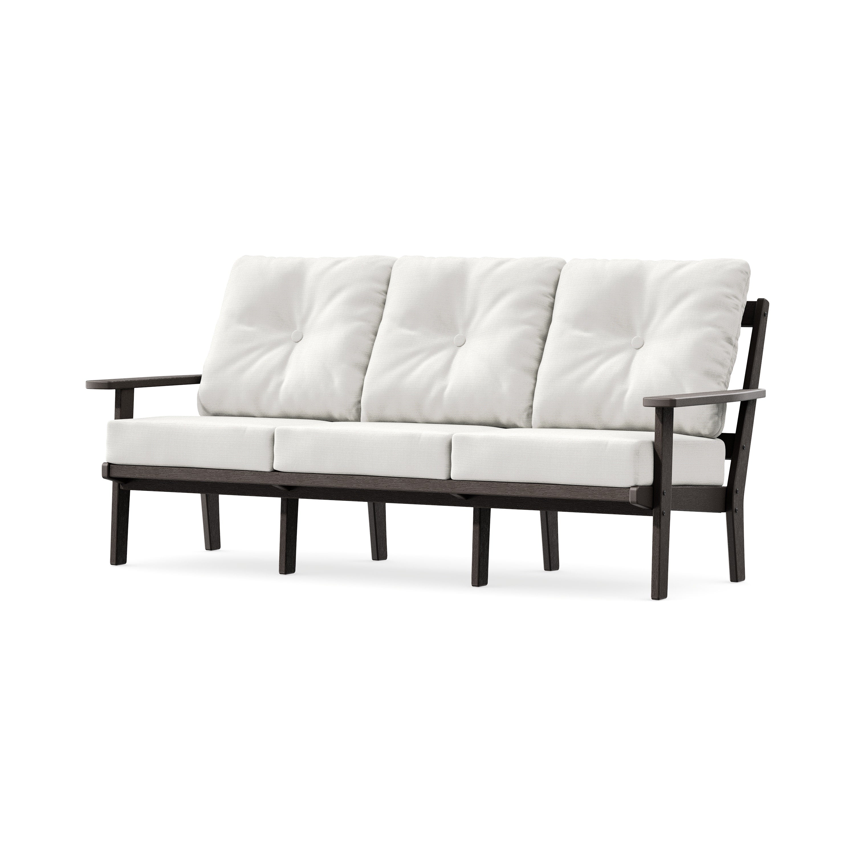 Oxford Deep Seating Sofa in Vintage Coffee / Natural Linen