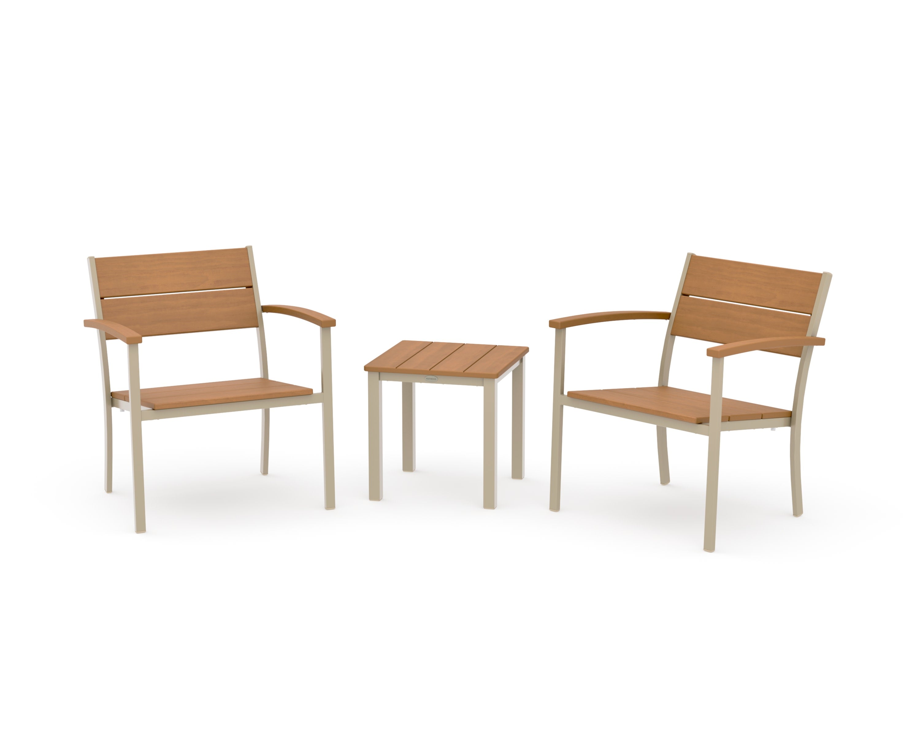 Main Street 3-Piece Lounge Chair Set in Sand / Natural