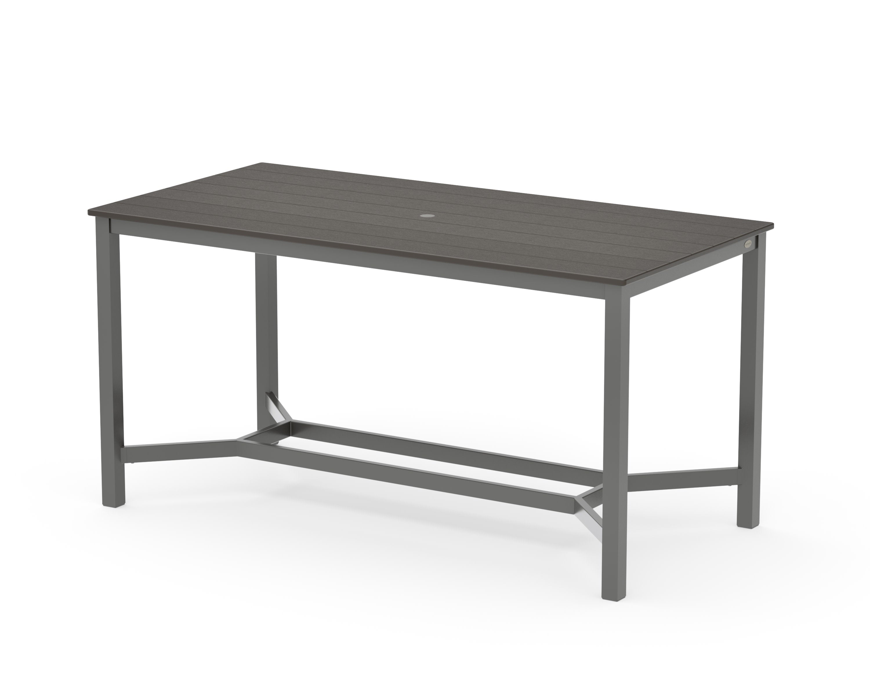 Main Street 36 x 72 Counter Table in Charcoal / Vintage Coffee