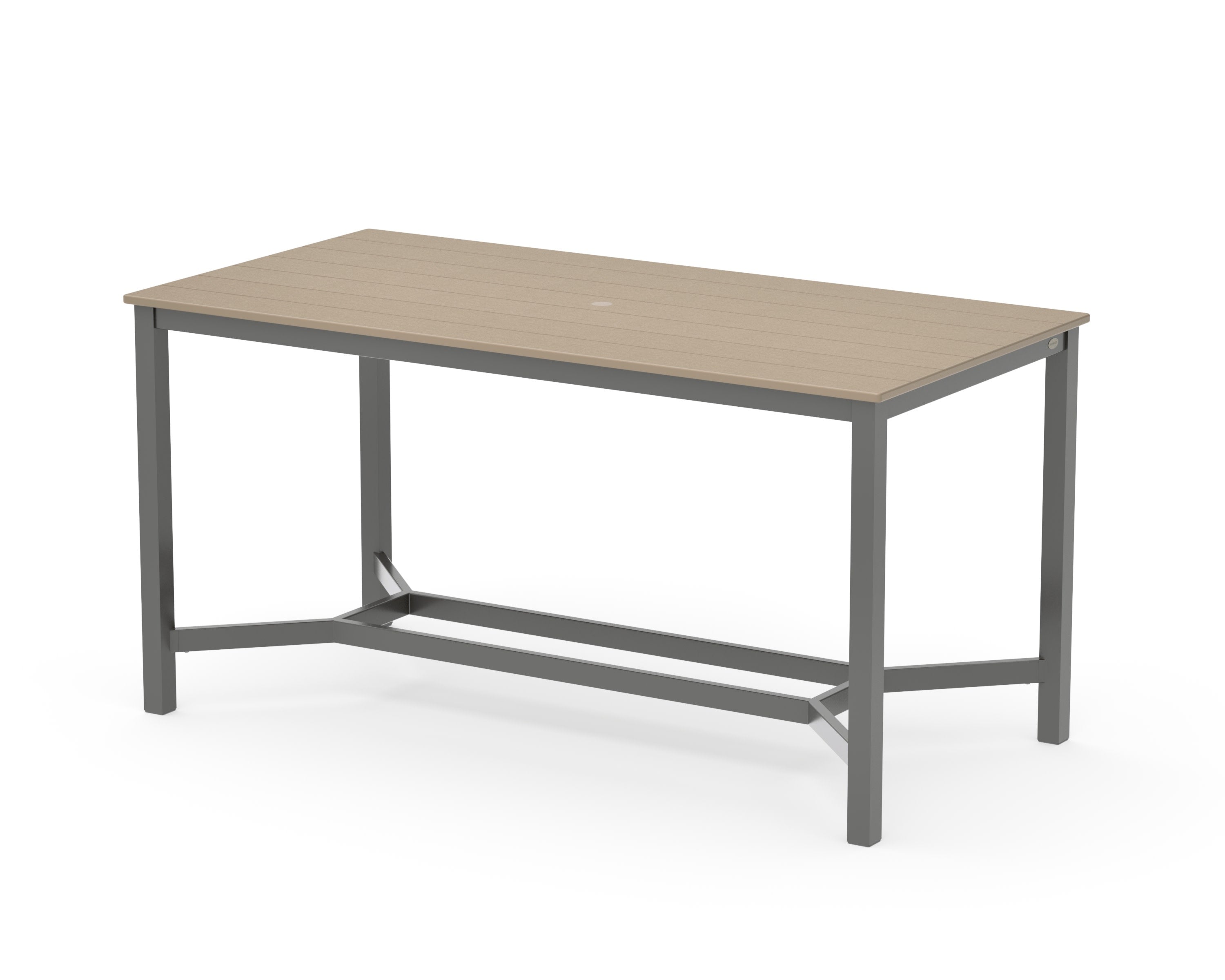 Main Street 36 x 72 Counter Table in Charcoal / Vintage Sahara