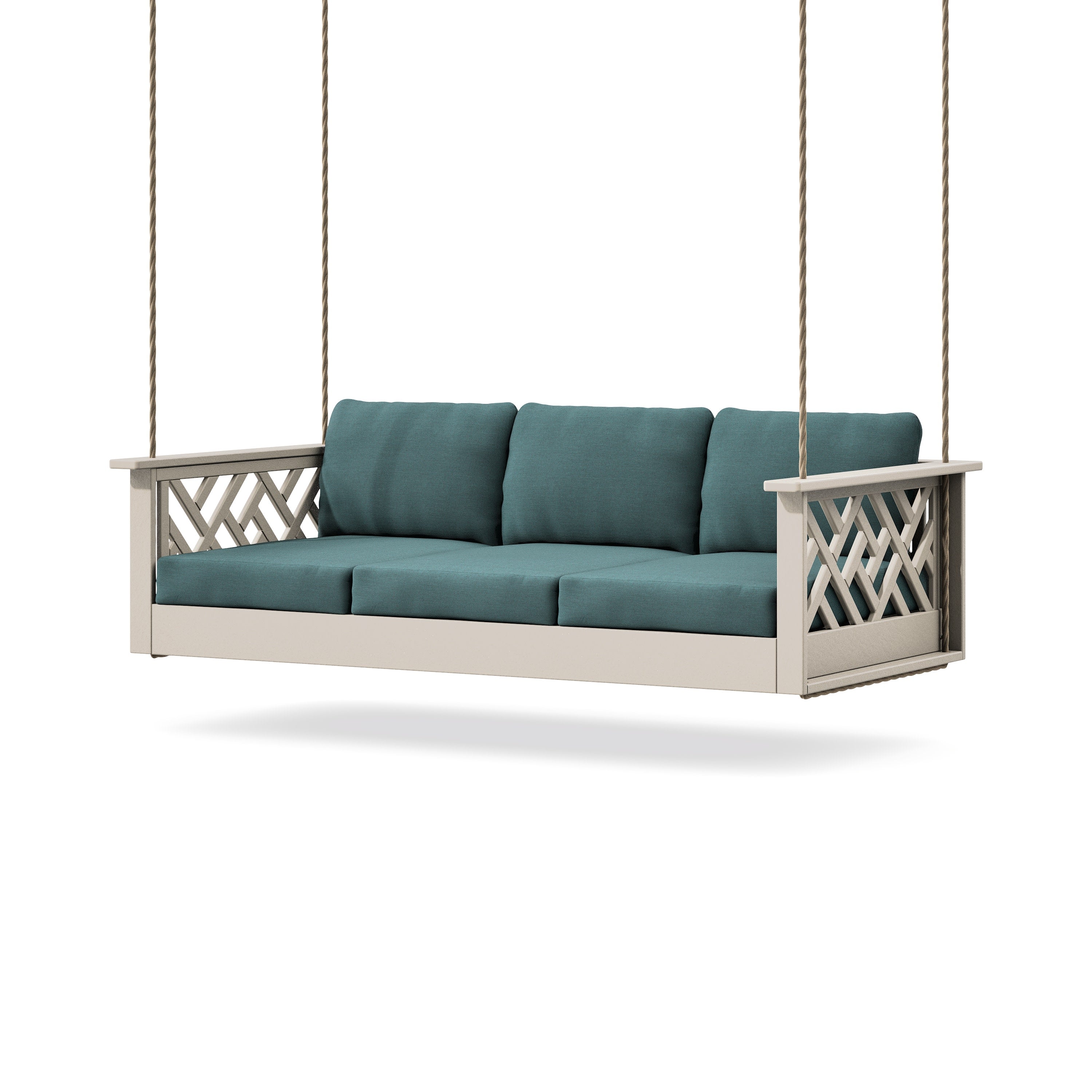 Chippendale Daybed Swing in Sand / Ocean Teal