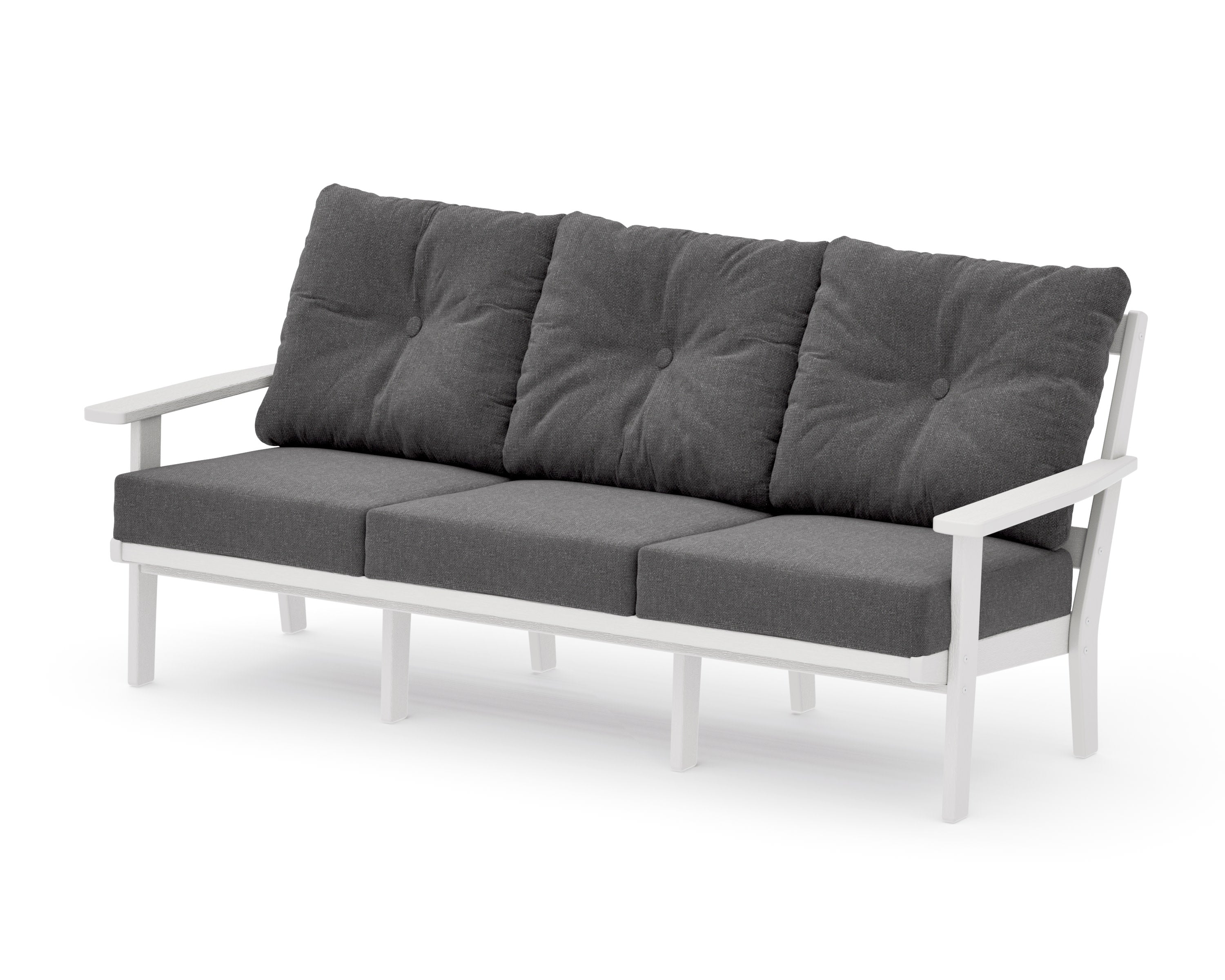Oxford Deep Seating Sofa in Vintage White / Ash Charcoal