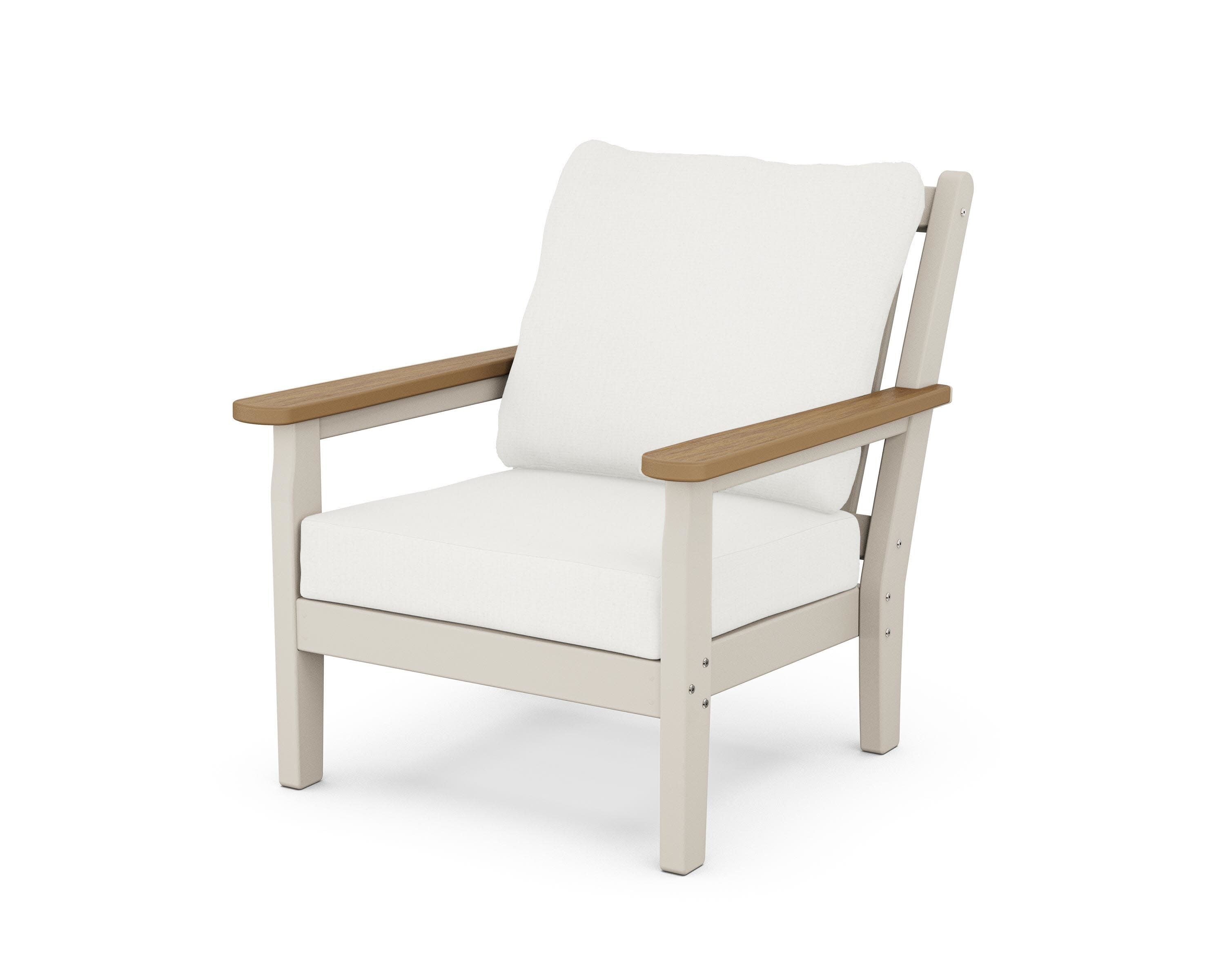 Chippendale Deep Seating Chair in Sand / Natural / Natural Linen
