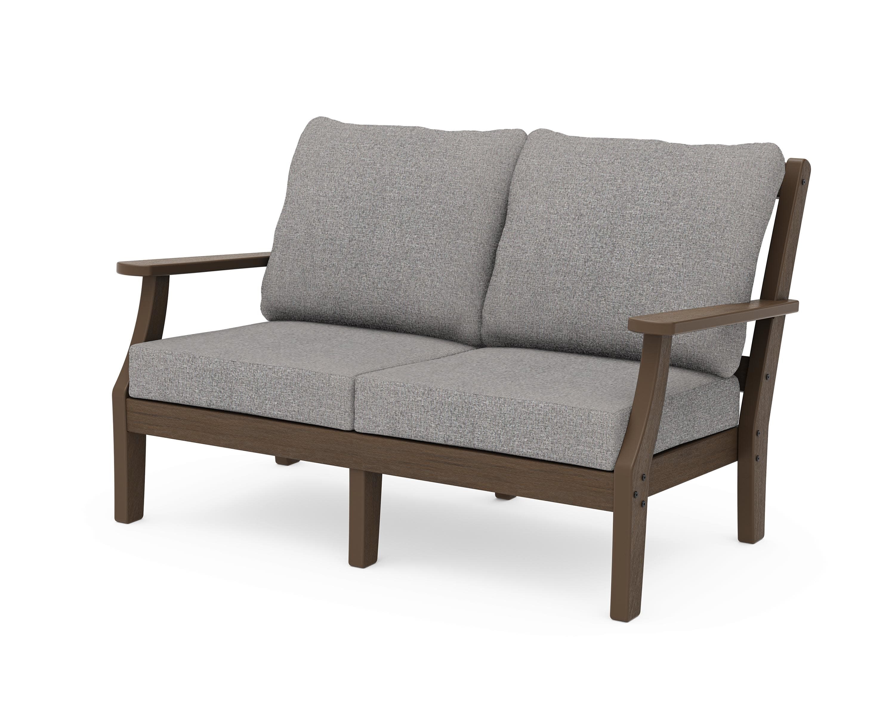 Chinoiserie Deep Seating Loveseat in Kona / Grey Mist