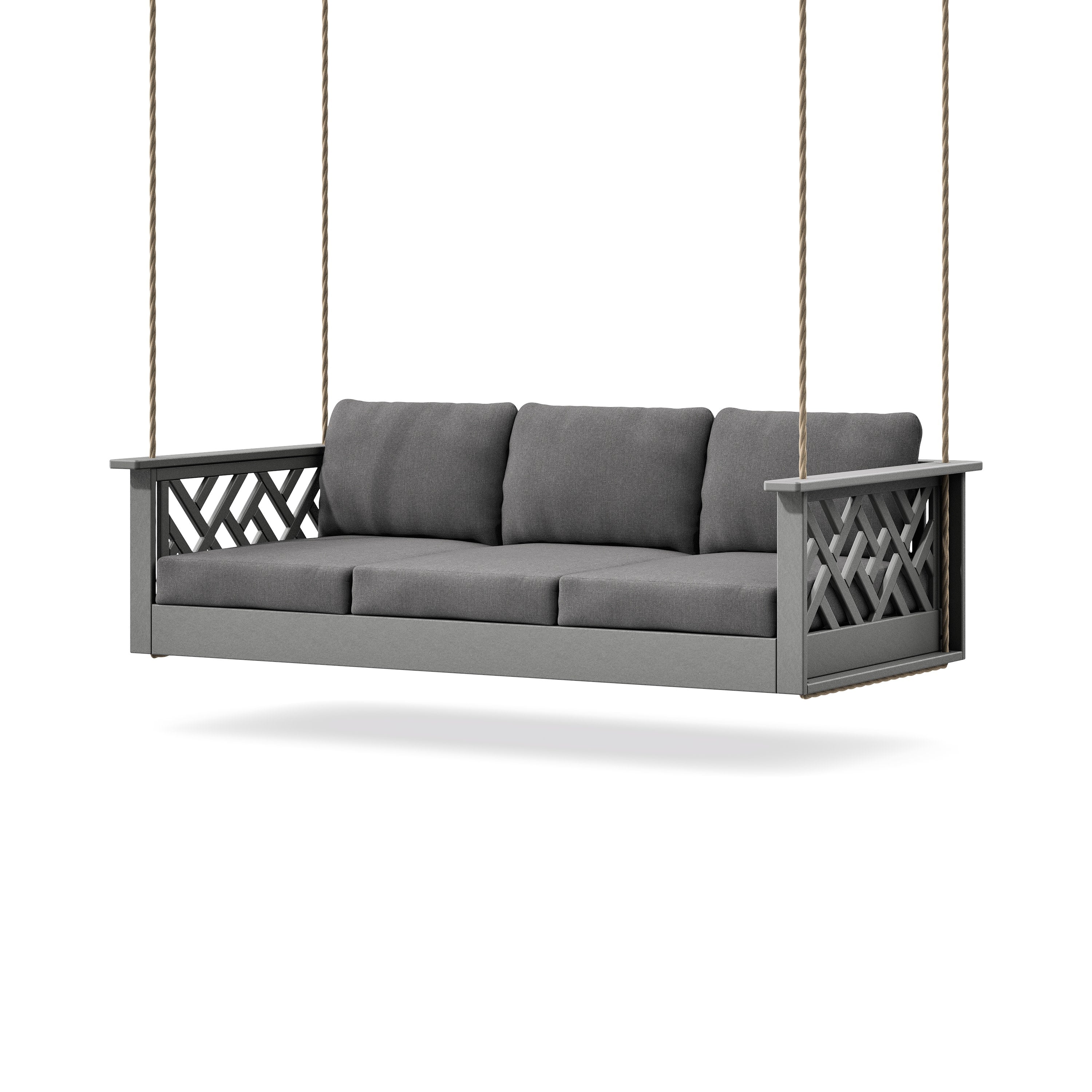 Chippendale Daybed Swing in Slate Grey / Ash Charcoal