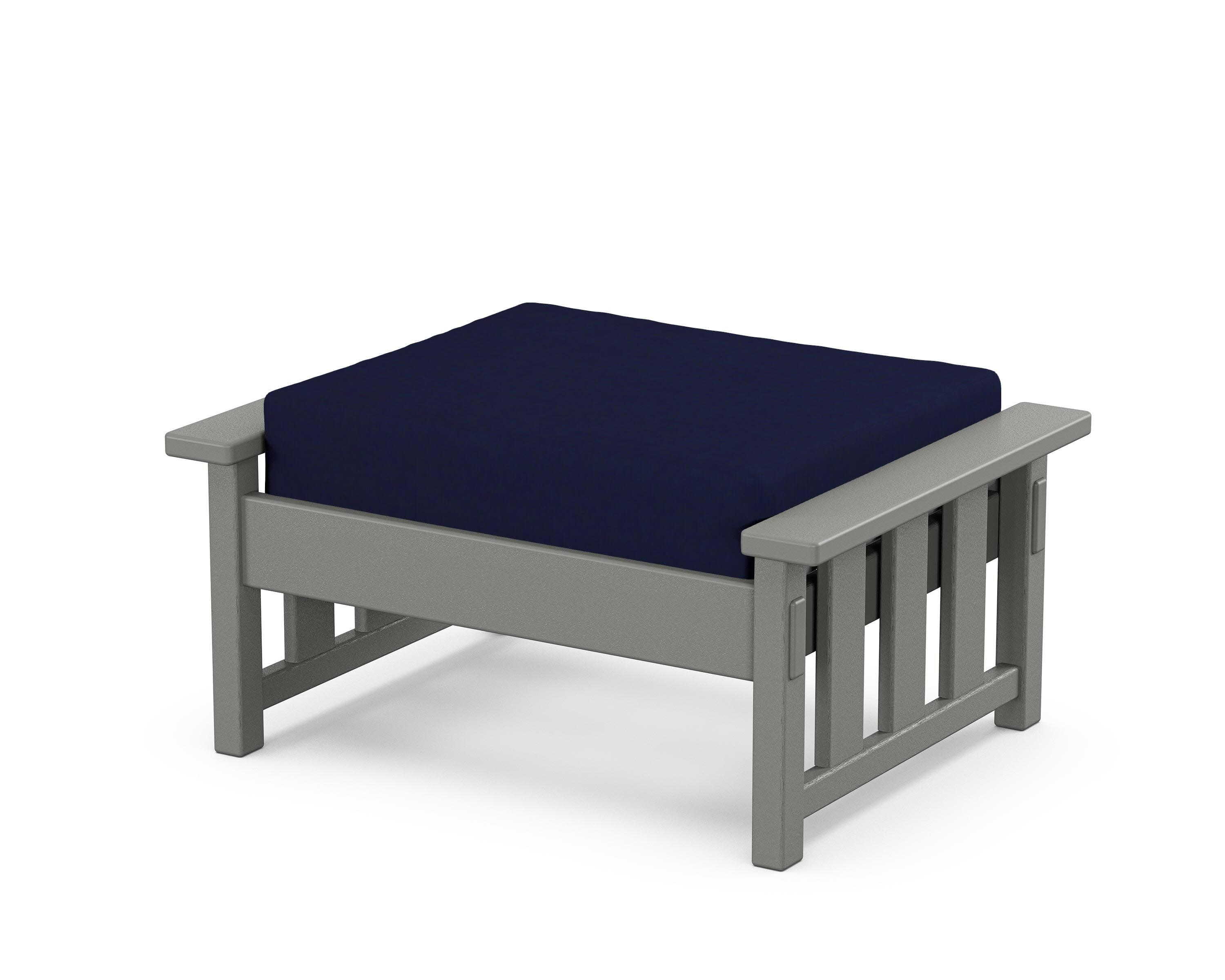 Acadia Deep Seating Ottoman in Slate Grey / Navy