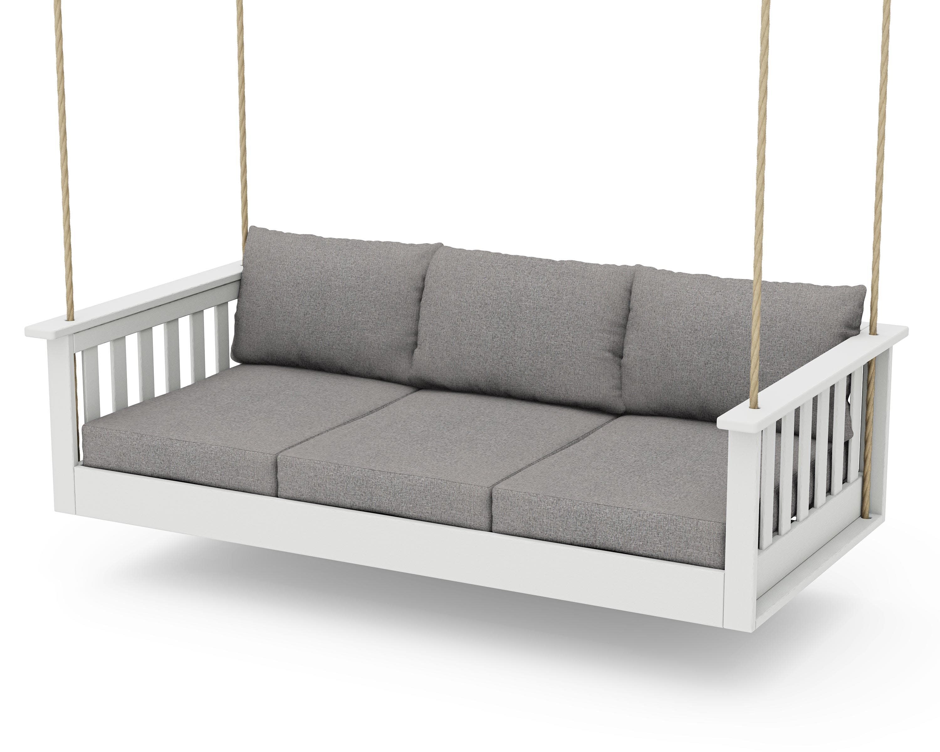 Vineyard Daybed Swing in Vintage White / Grey Mist