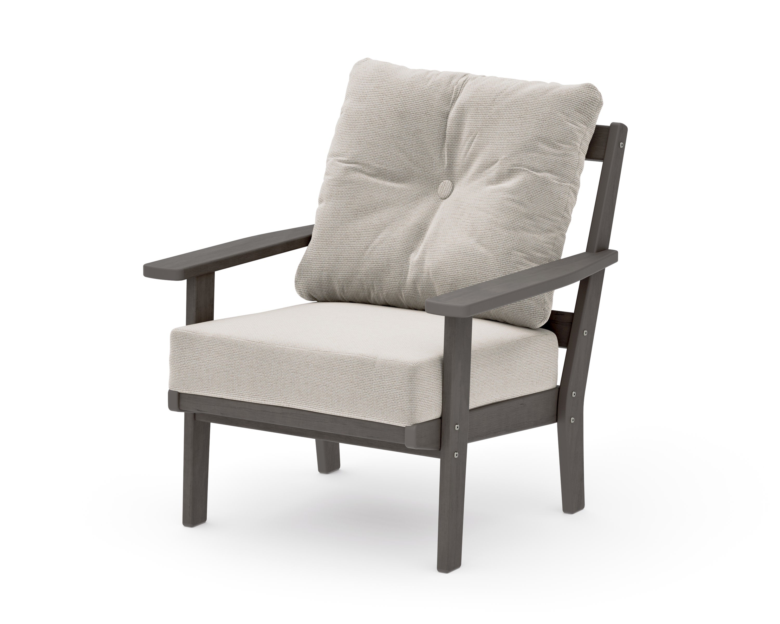 Oxford Deep Seating Chair in Driftwood / Dune Burlap