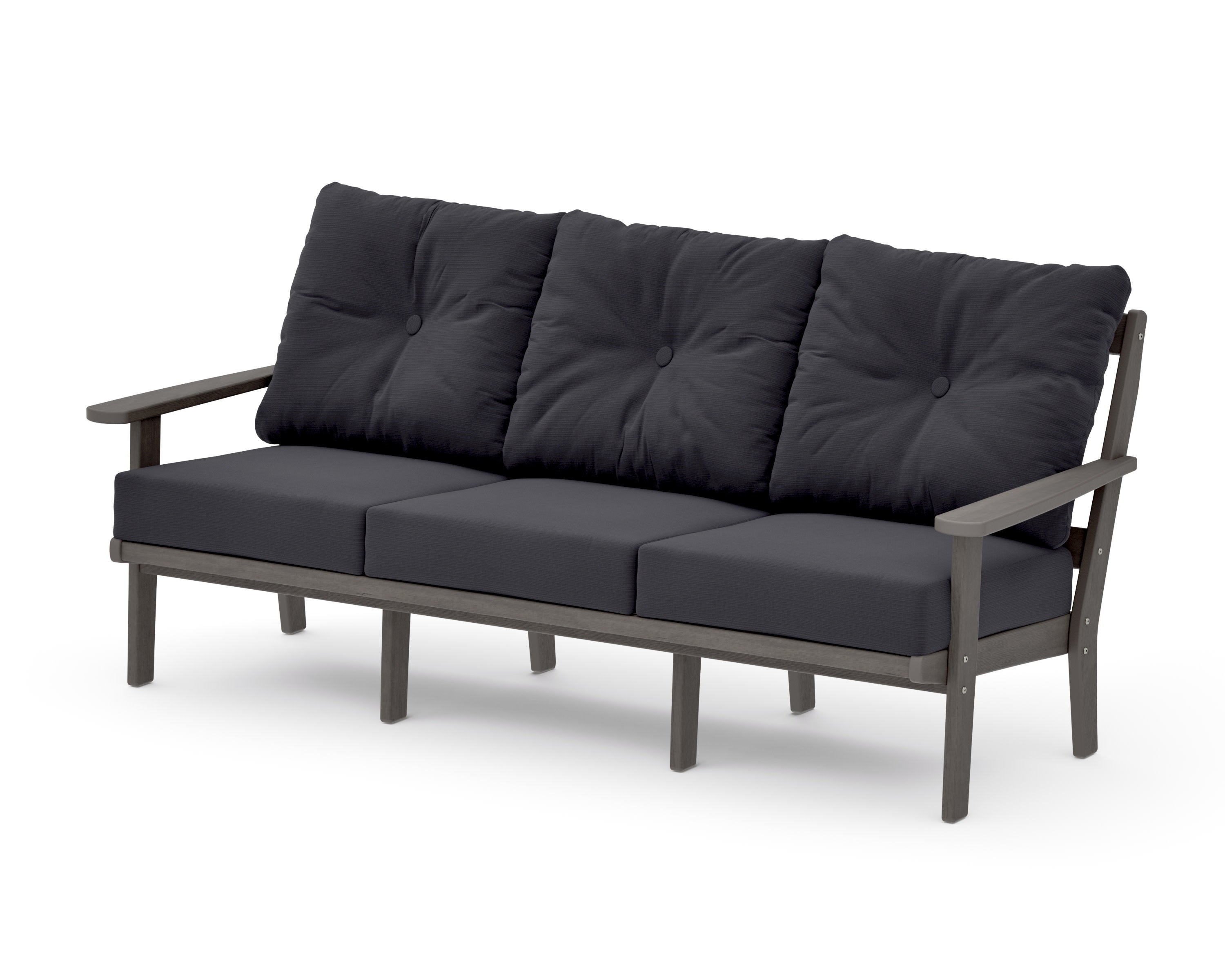 Mission Deep Seating Sofa in Driftwood / Midnight Linen