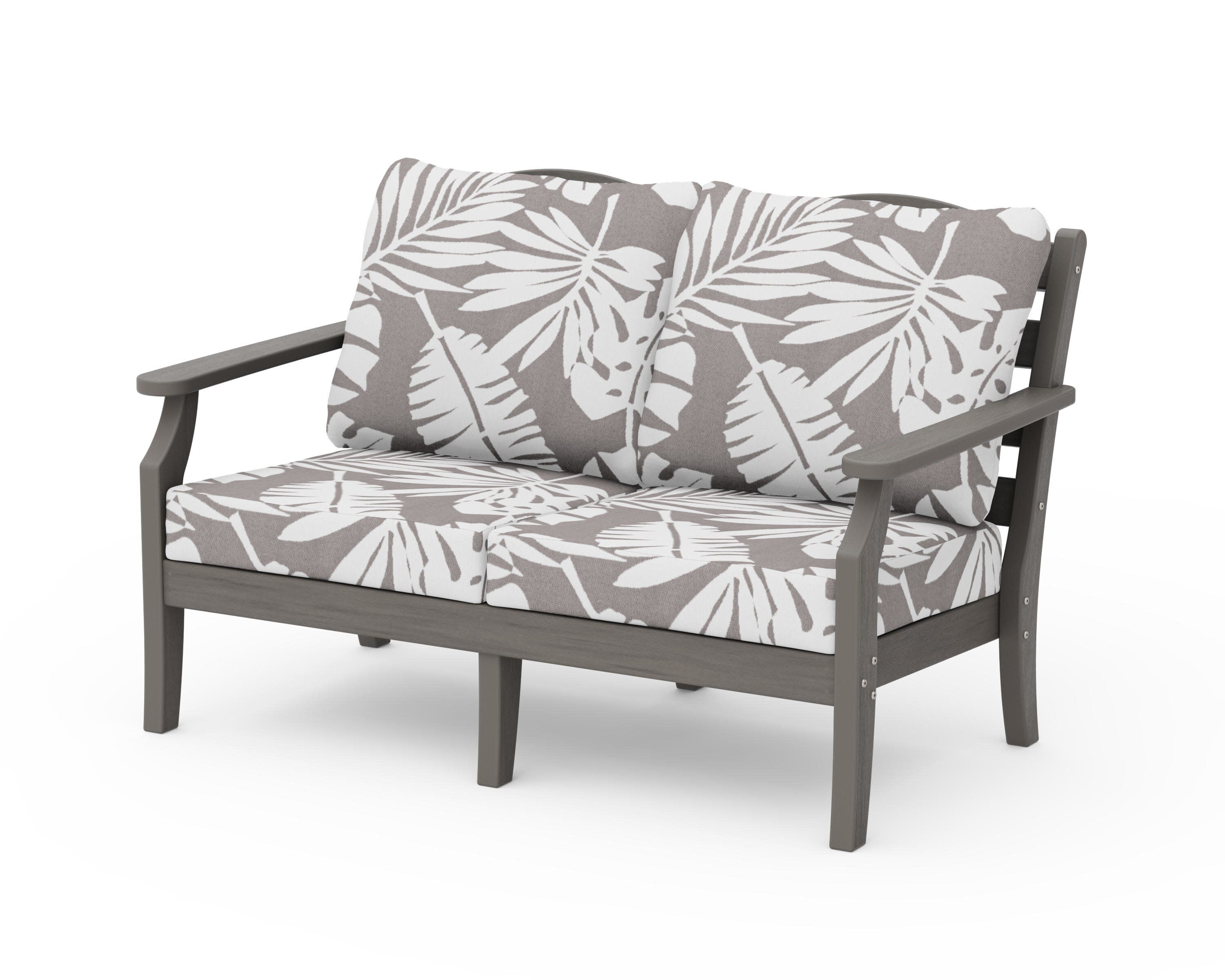 Savannah Deep Seating Loveseat in Driftwood / Leaf Grey Mist