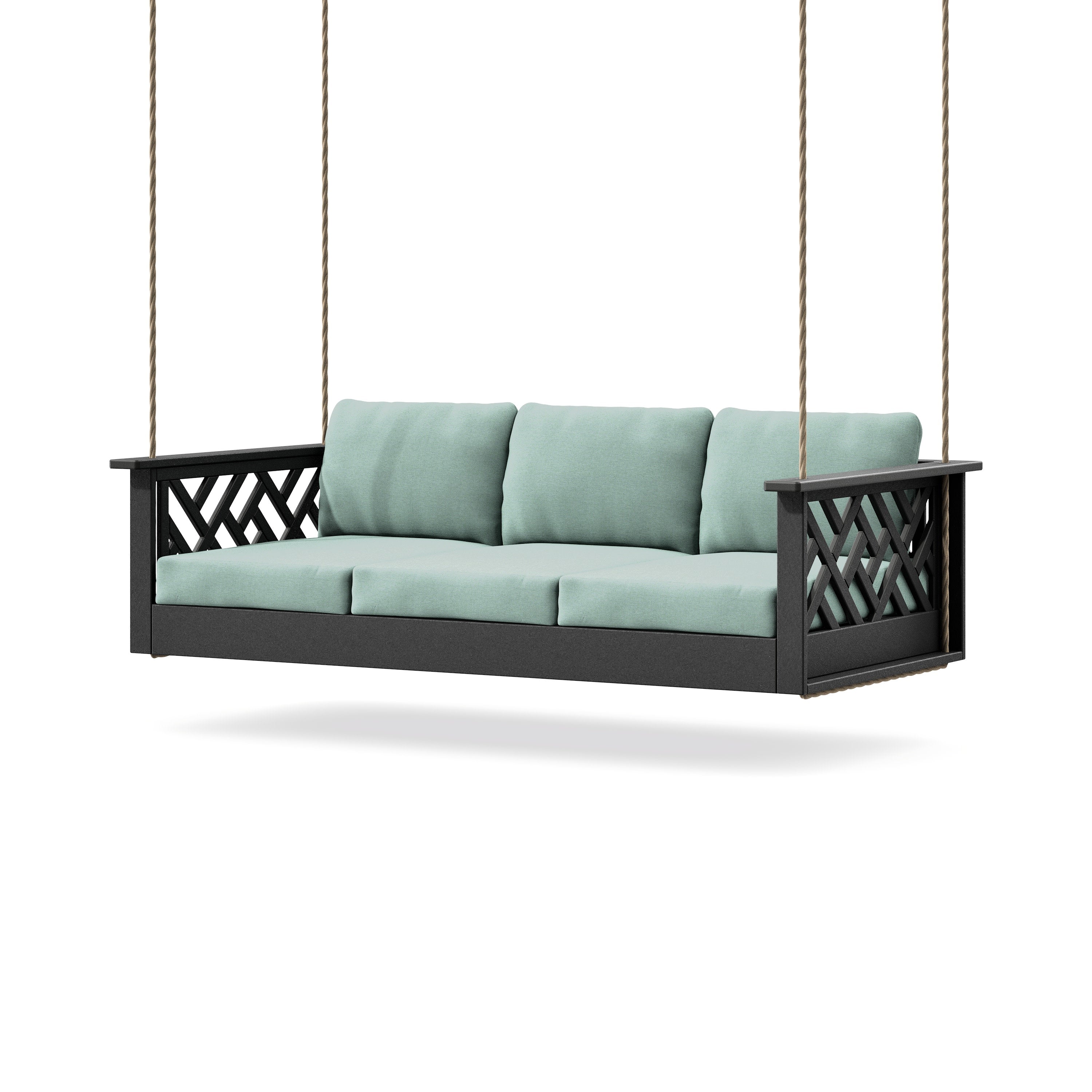 Chippendale Daybed Swing in Black / Glacier Spa