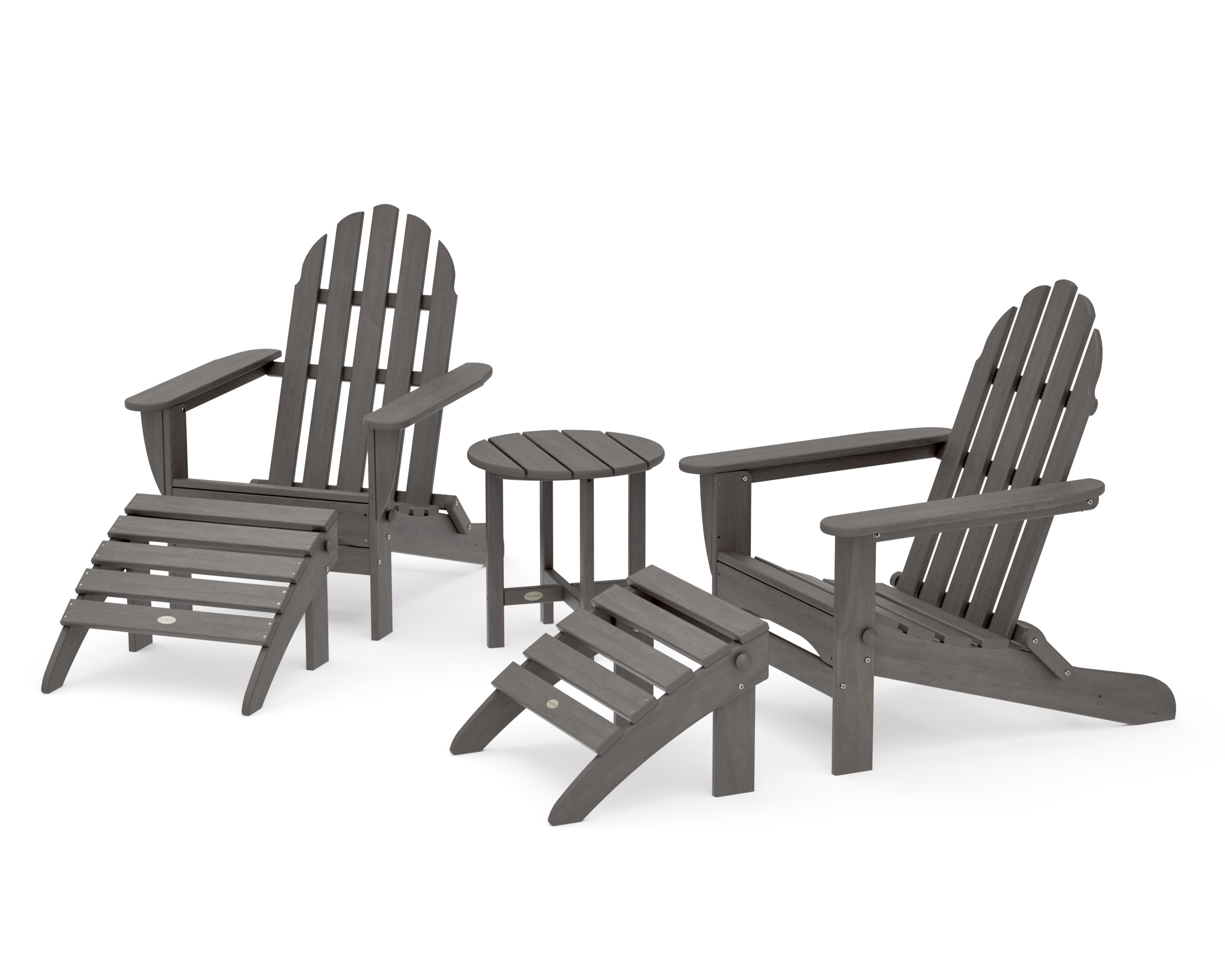 Classic Adirondack 5-Piece Casual Set in Driftwood