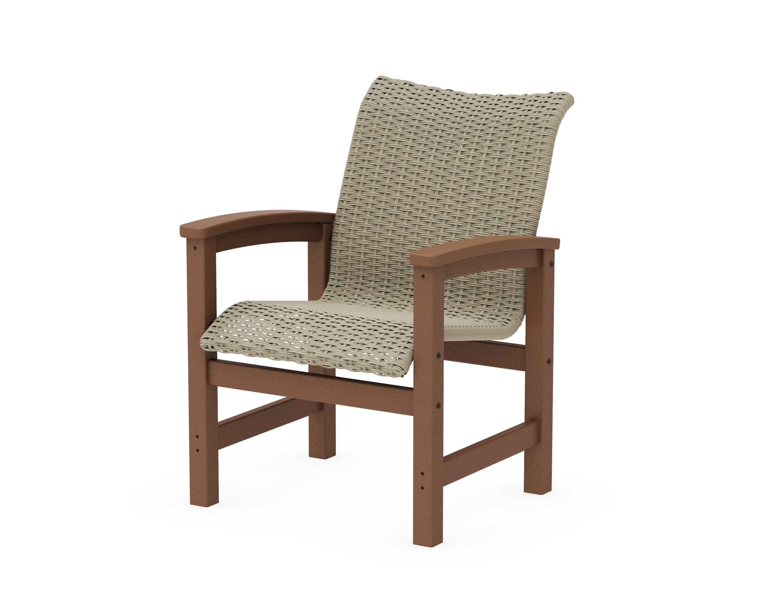 Coastal Woven Dining Chair in Teak / Dune Grass