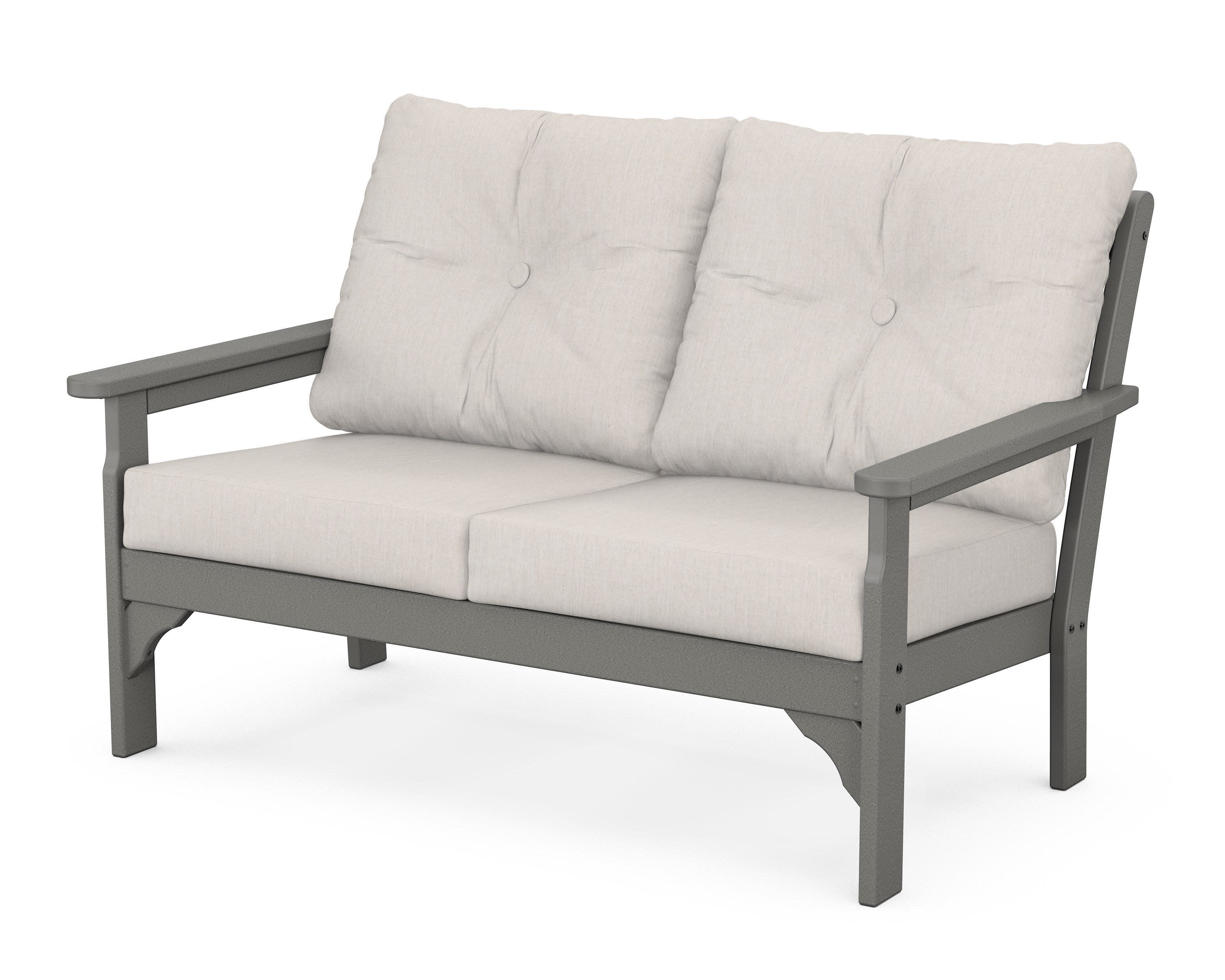 Vineyard Deep Seating Loveseat in Slate Grey / Cast Ash