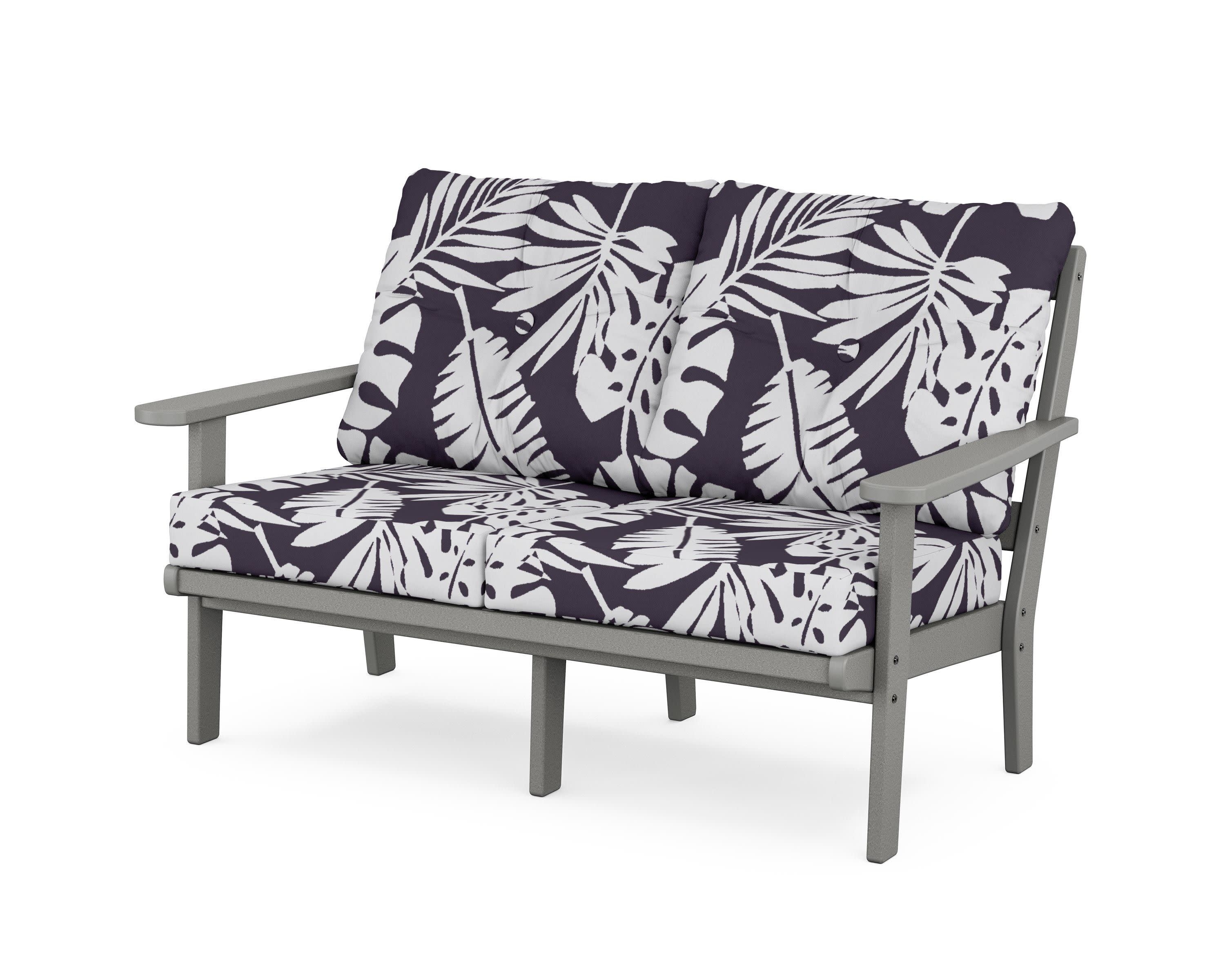 Mission Deep SeatingLoveseat in Slate Grey / Leaf Navy
