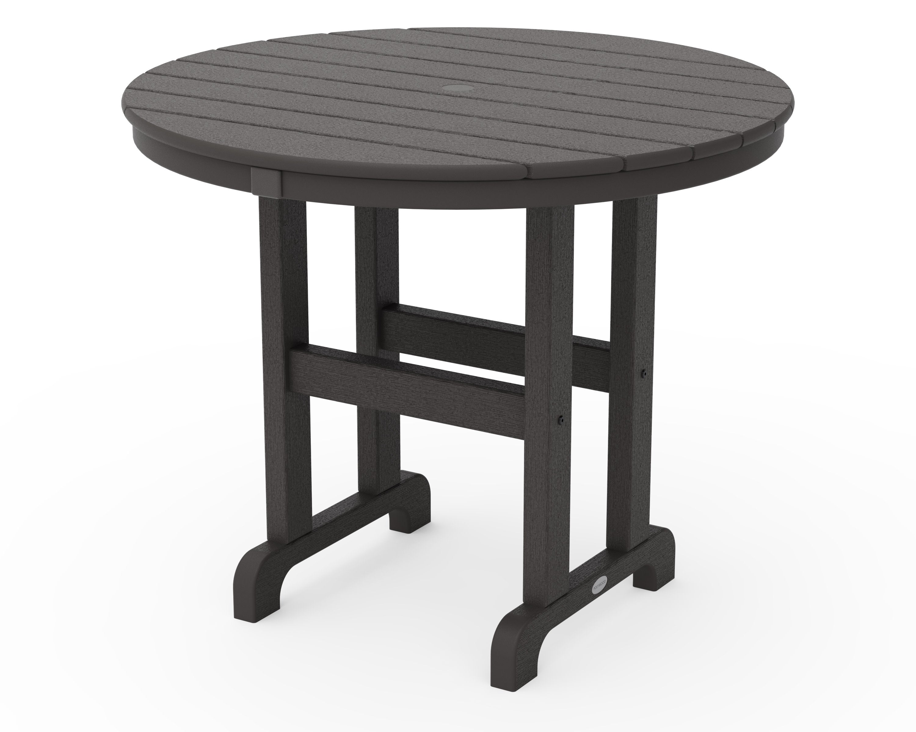 36" Round Farmhouse Dining Table in Vintage Coffee