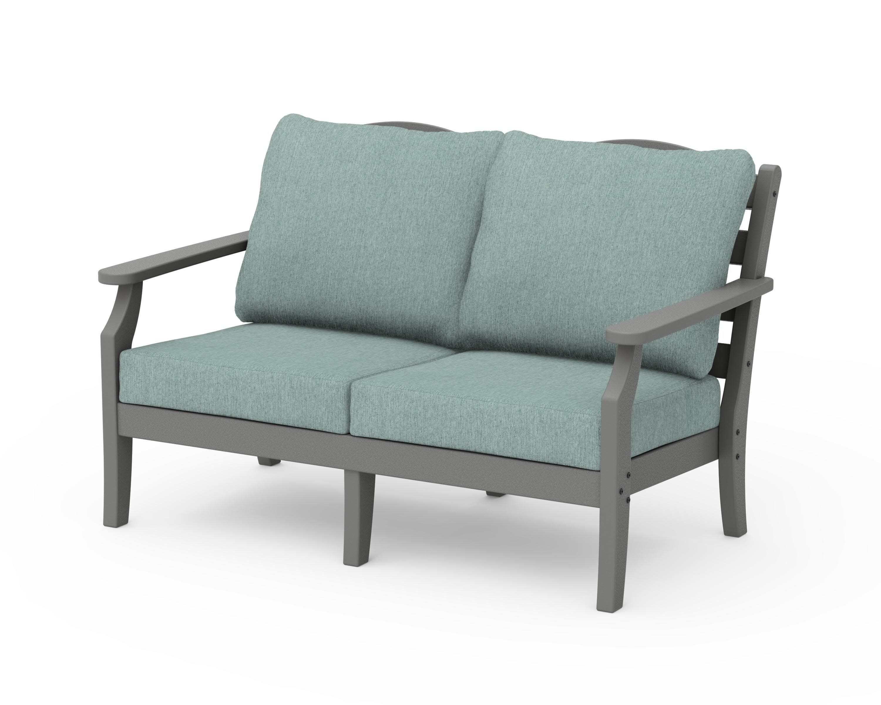 Savannah Deep Seating Loveseat in Slate Grey / Glacier Spa